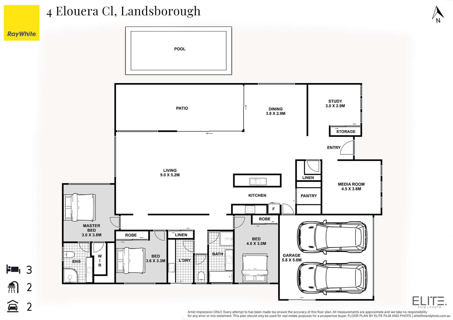 Floorplan of Homely house listing, 4 Elouera Close, Landsborough QLD 4550