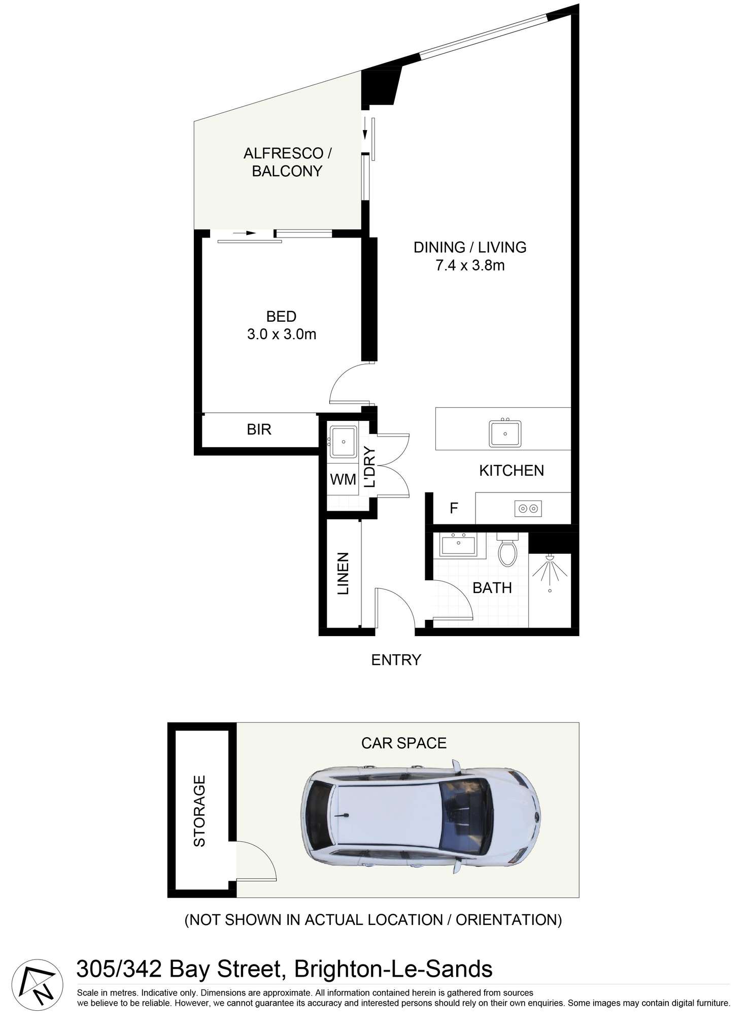 Floorplan of Homely apartment listing, 305/342-344 Bay Street, Brighton-Le-Sands NSW 2216