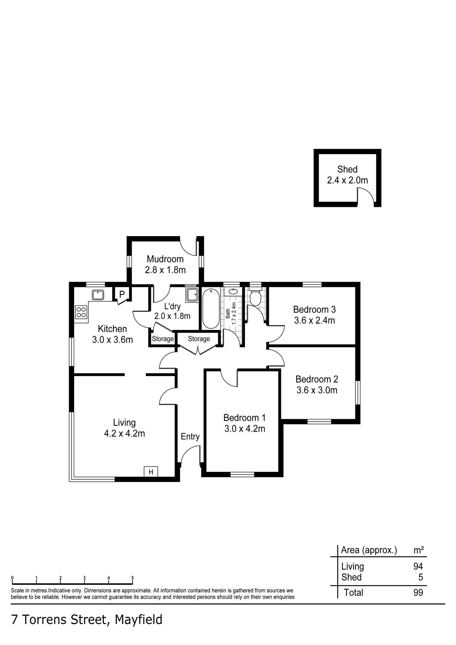 Floorplan of Homely house listing, 7 Torrens Street, Mayfield TAS 7248
