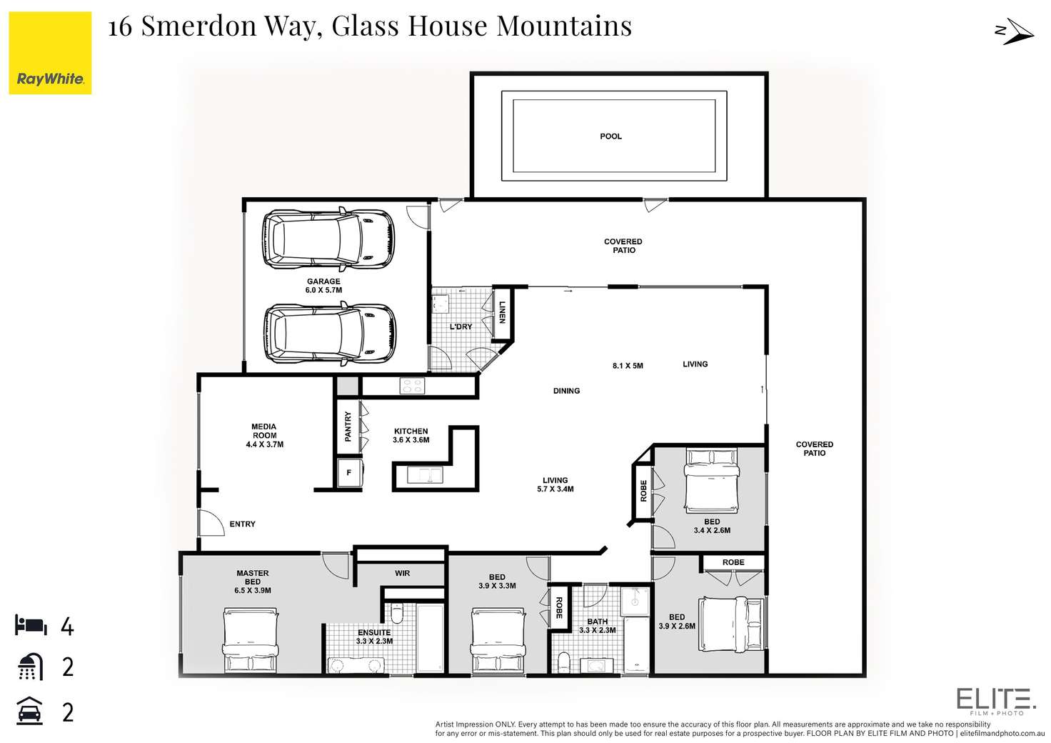 Floorplan of Homely house listing, 16 Smerdon Way, Glass House Mountains QLD 4518