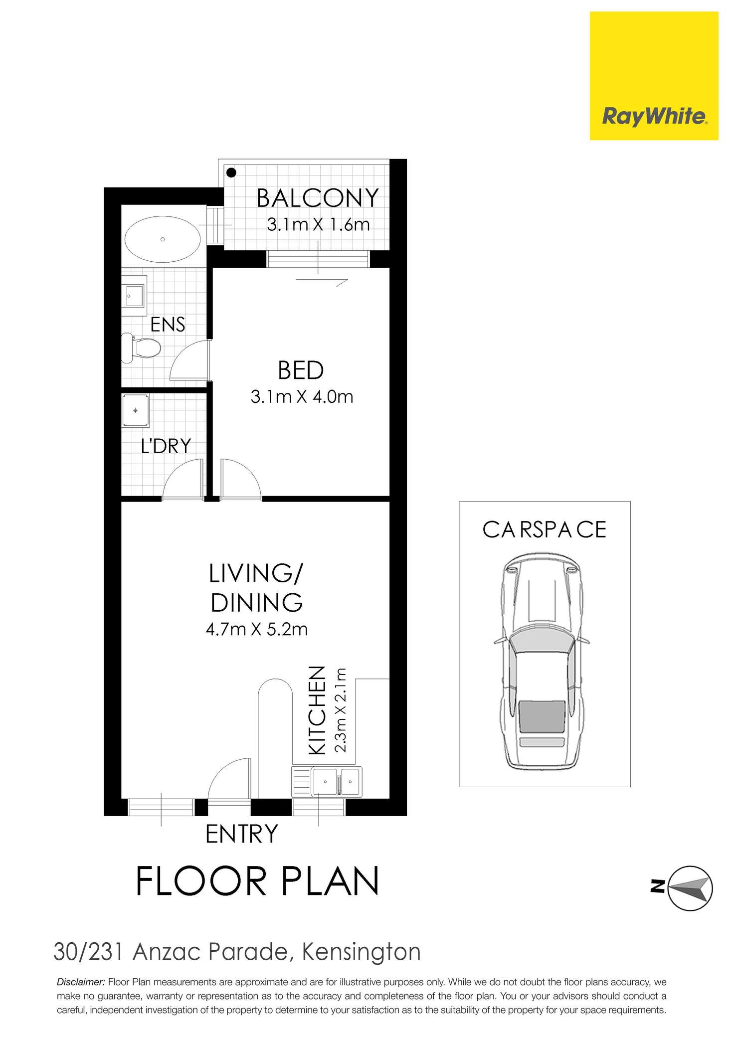 Floorplan of Homely apartment listing, 30/231-233 Anzac Parade, Kensington NSW 2033