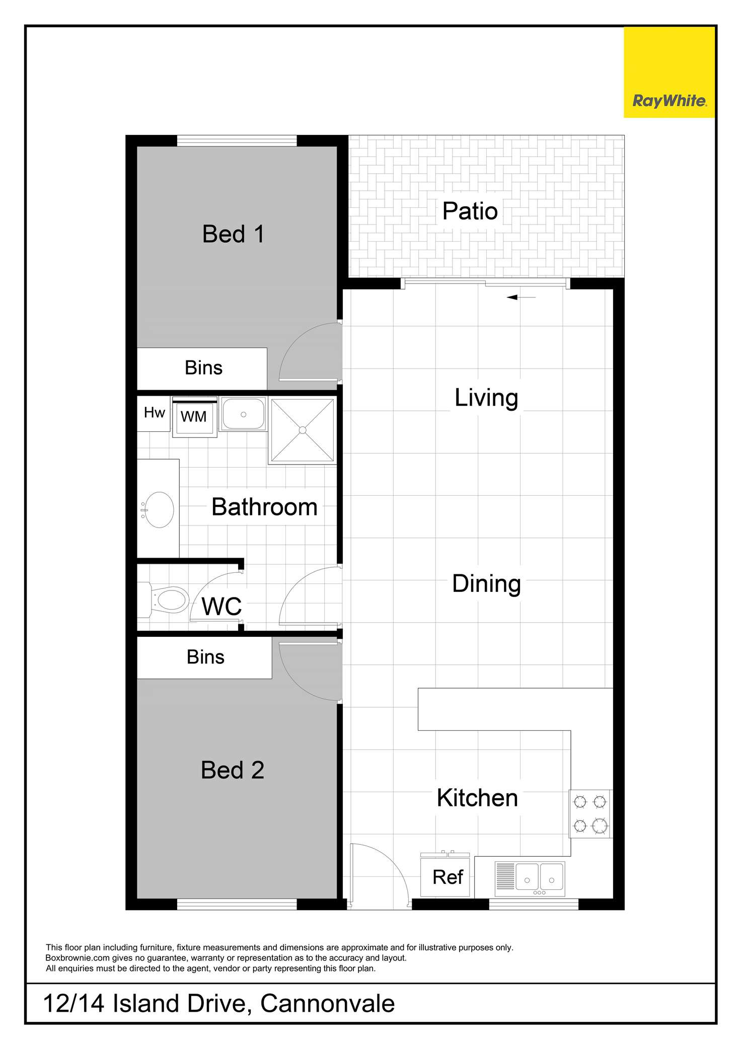 Floorplan of Homely unit listing, 12/14 Island Drive, Cannonvale QLD 4802