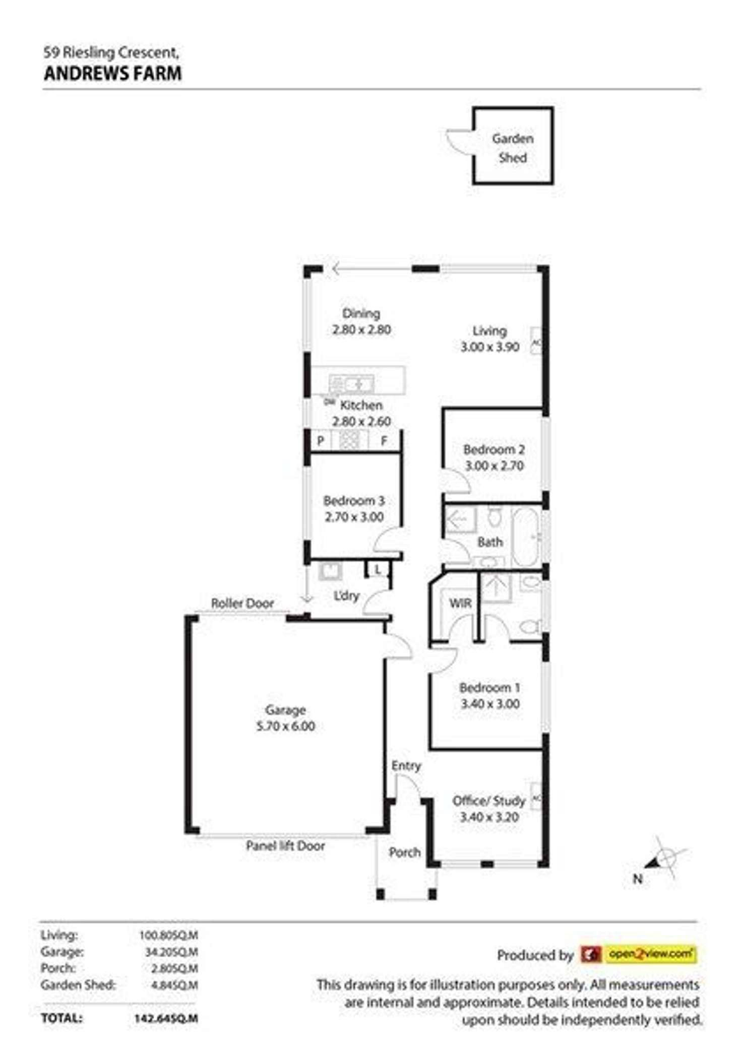 Floorplan of Homely house listing, 59 Riesling Crescent, Andrews Farm SA 5114
