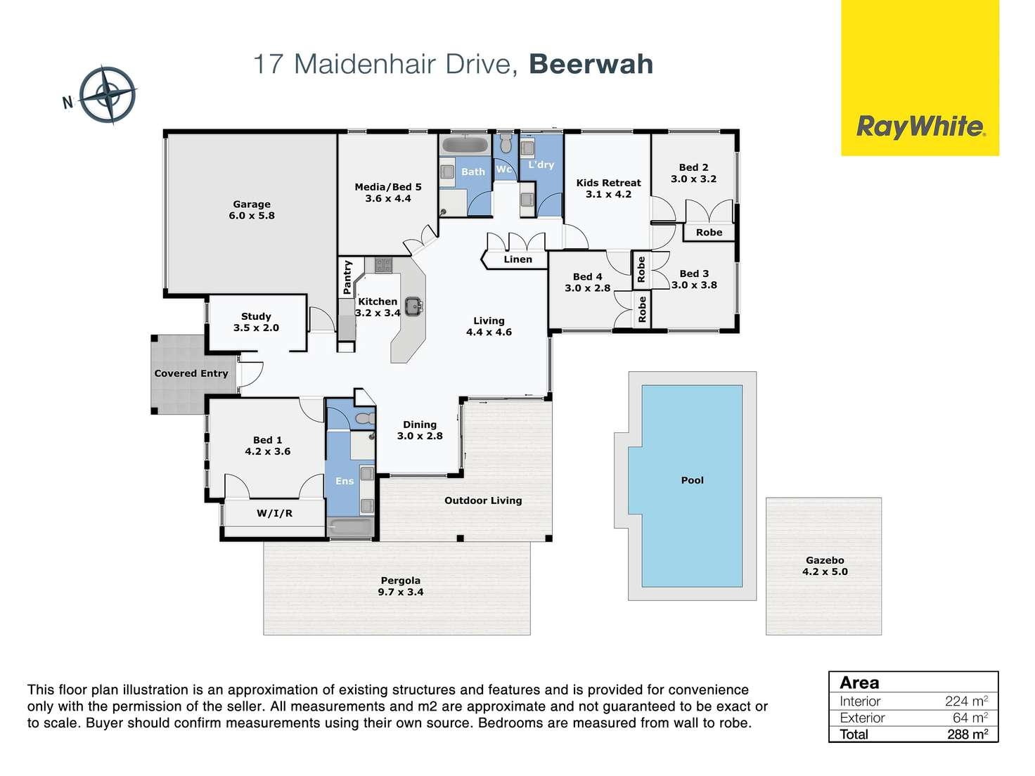 Floorplan of Homely house listing, 17 Maidenhair Drive, Beerwah QLD 4519