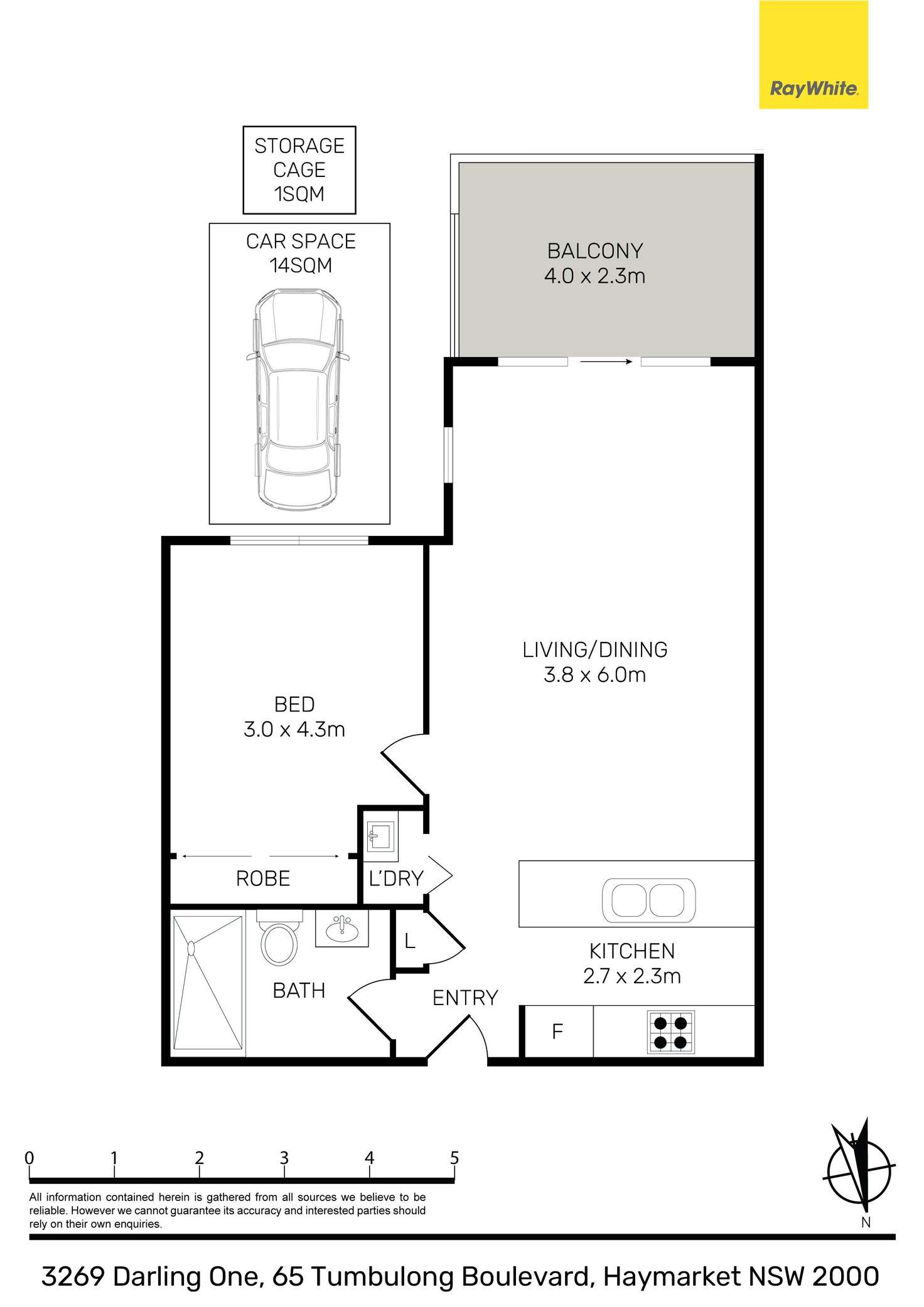 Floorplan of Homely apartment listing, 3269/65 Tumbalong Boulevard, Haymarket NSW 2000