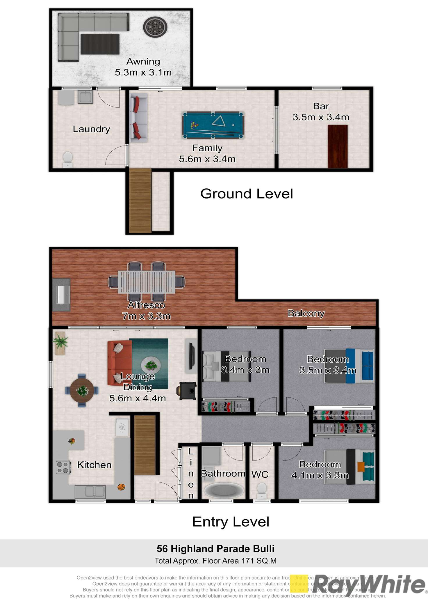 Floorplan of Homely house listing, 56 Highlands Parade, Bulli NSW 2516