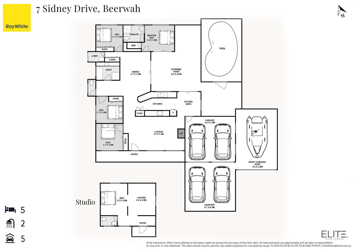 Floorplan of Homely house listing, 7 Sidney Drive, Beerwah QLD 4519