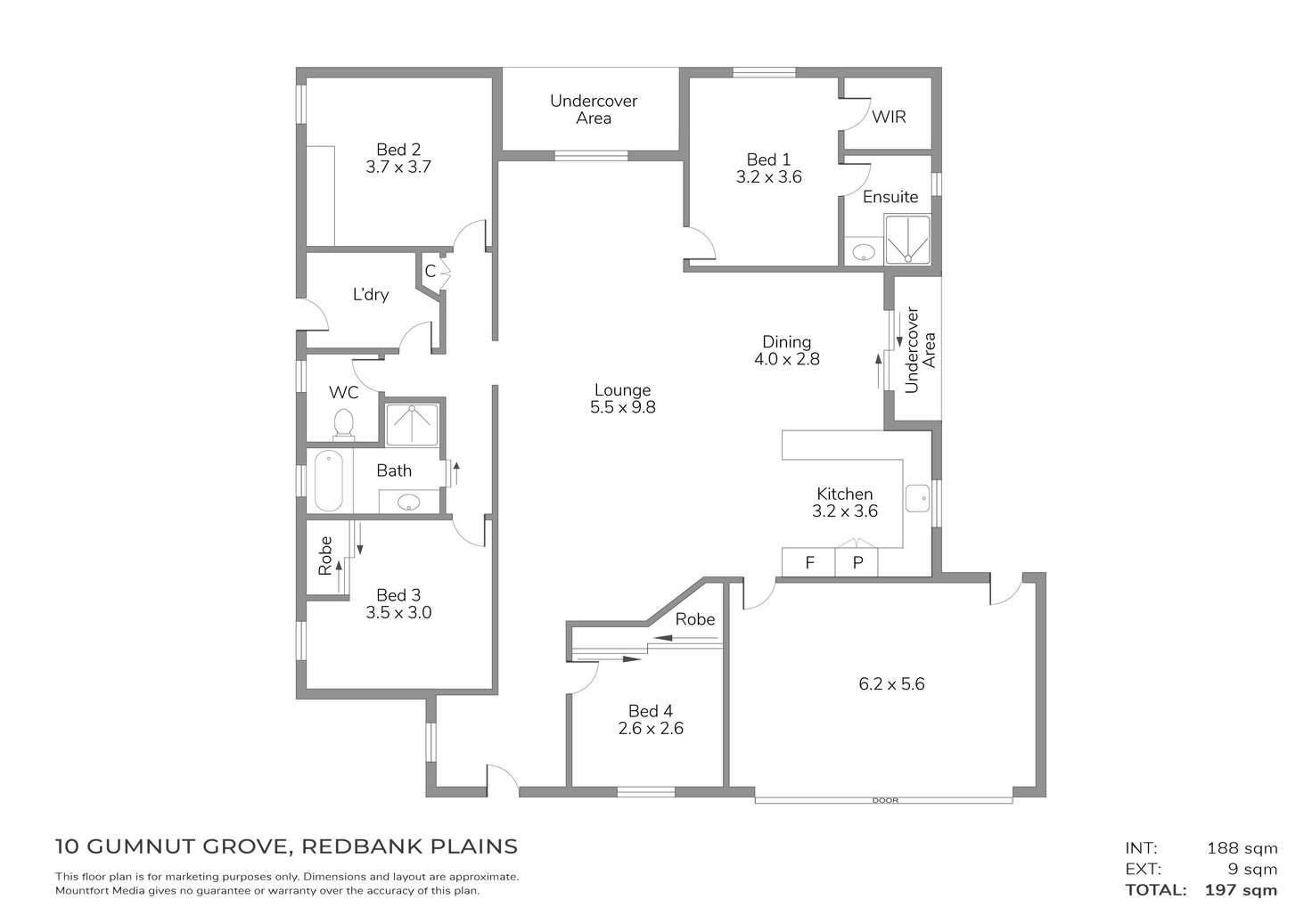 Floorplan of Homely house listing, 10 Gumnut Grove, Redbank Plains QLD 4301