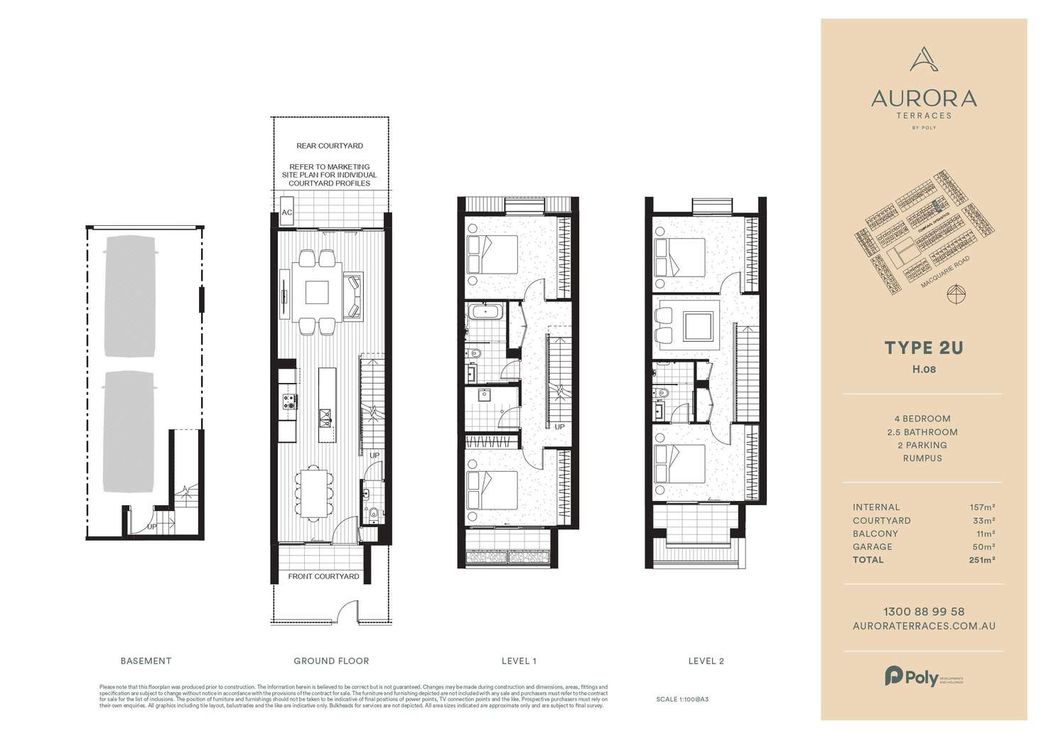 Floorplan of Homely townhouse listing, H.08/51 Macquarie Road, Rouse Hill NSW 2155