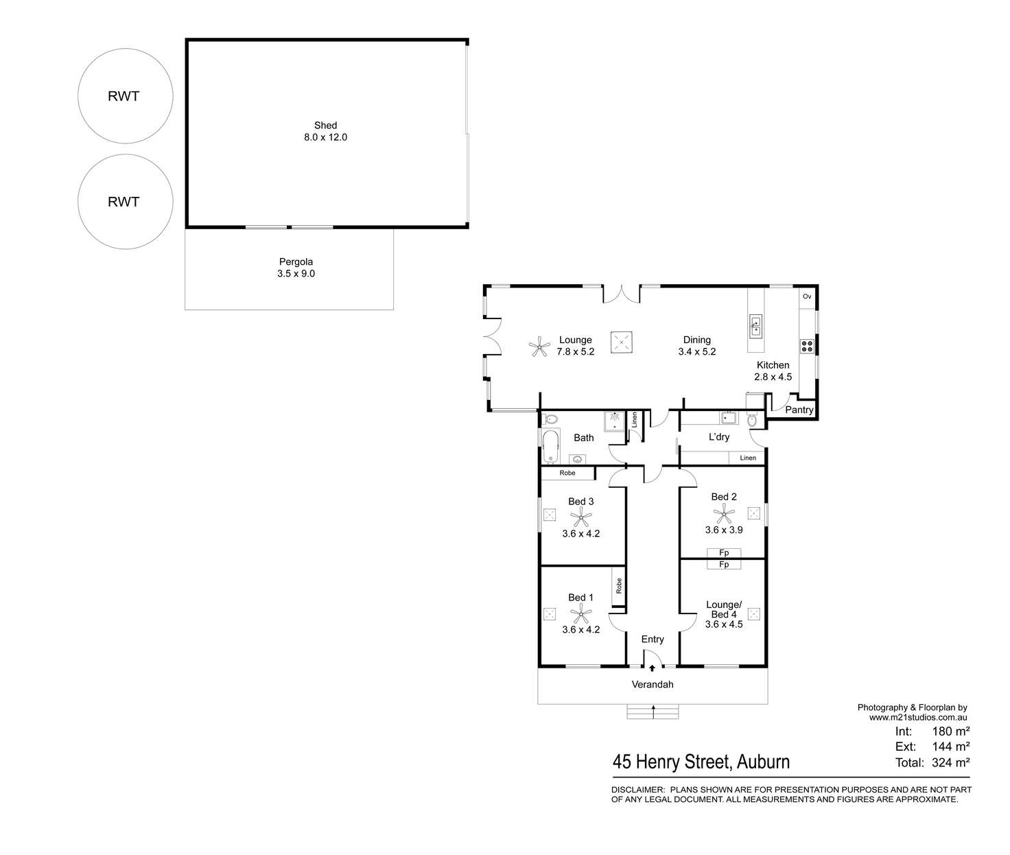 Floorplan of Homely house listing, 45 Henry Street, Auburn SA 5451