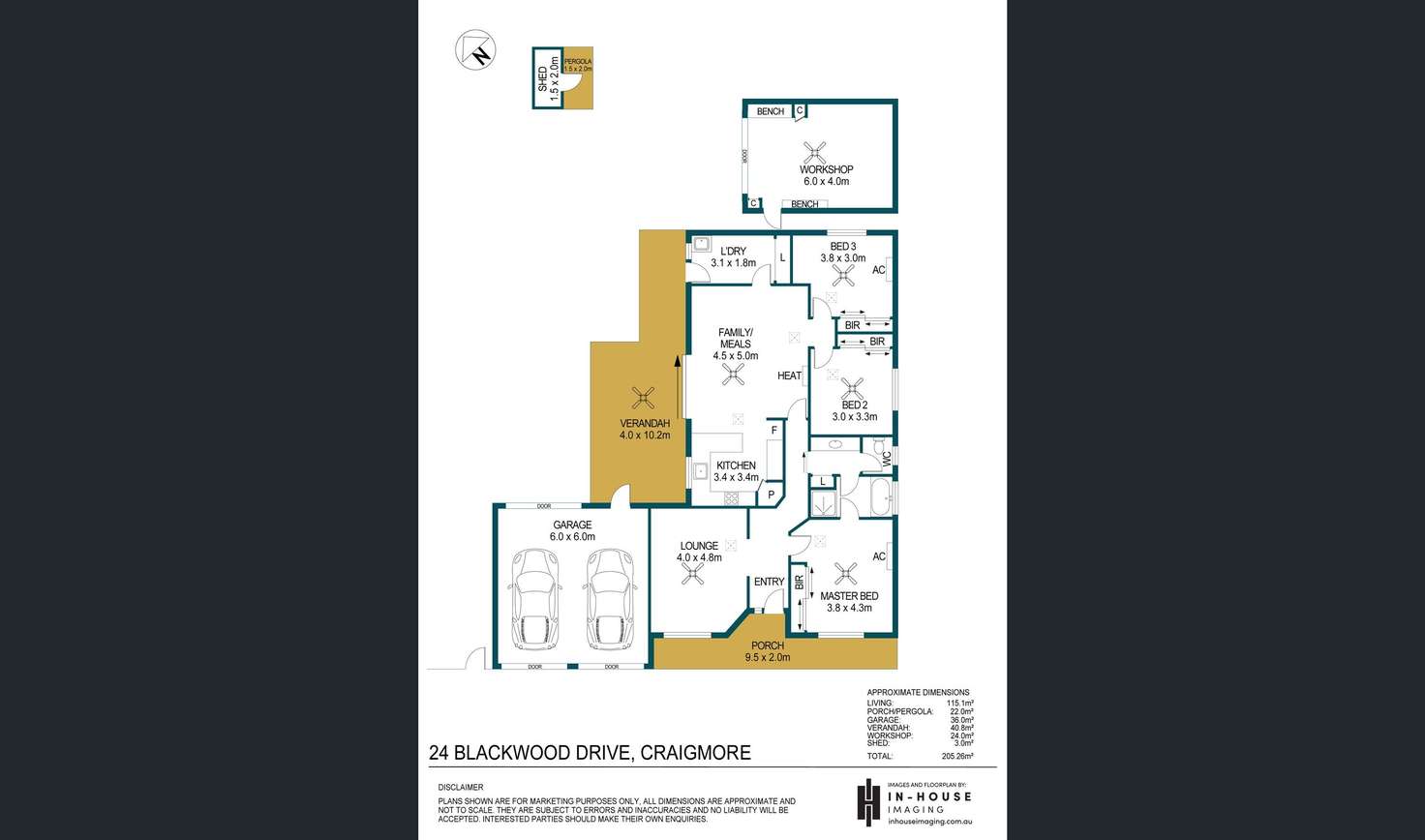 Floorplan of Homely house listing, 24 Blackwood Drive, Craigmore SA 5114