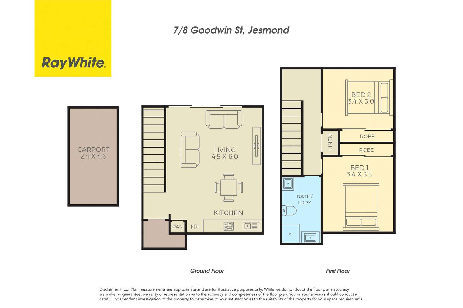 Floorplan of Homely townhouse listing, 7/8 Goodwin Street, Jesmond NSW 2299