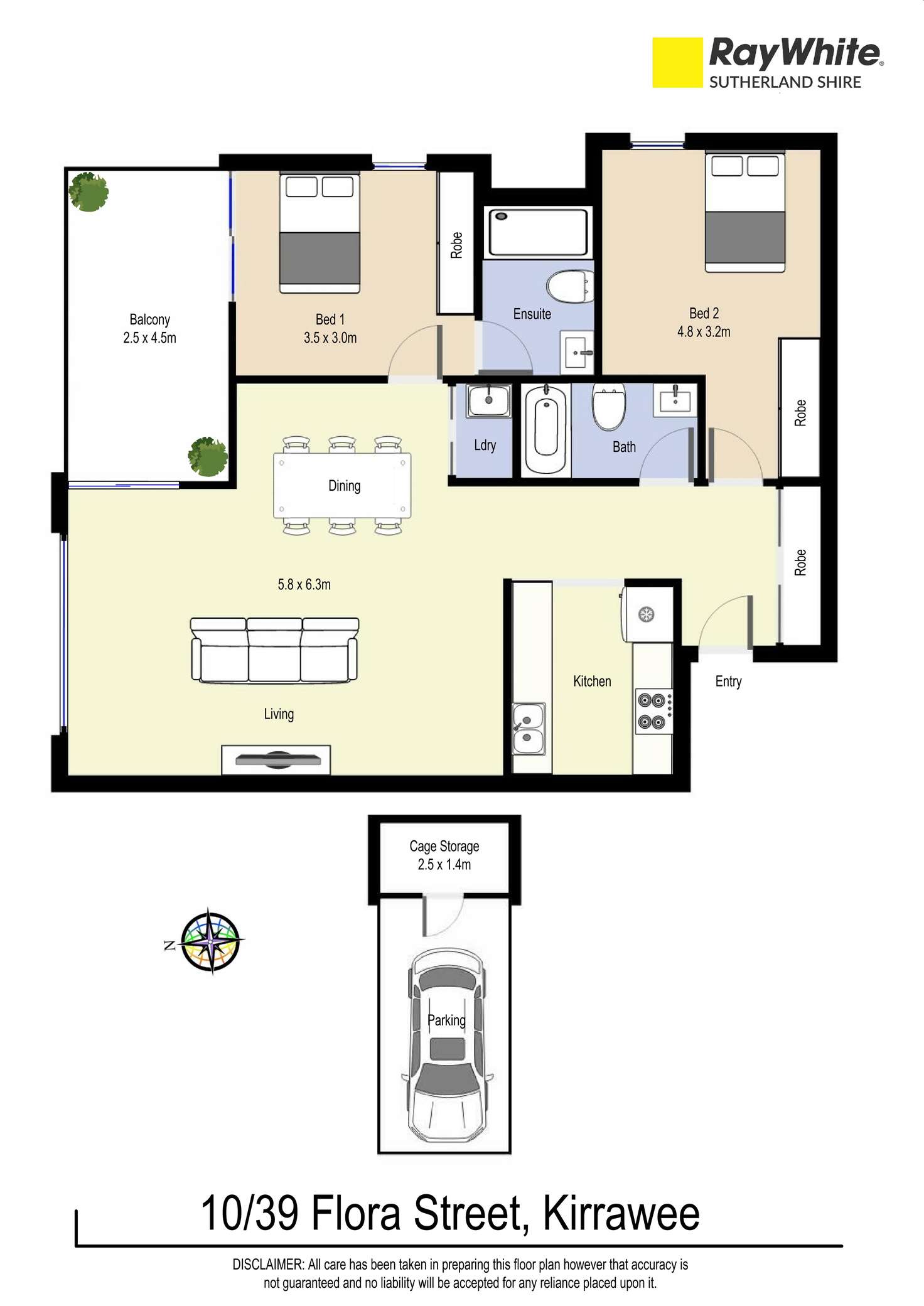 Floorplan of Homely apartment listing, F2.10/39 Flora Street, Kirrawee NSW 2232