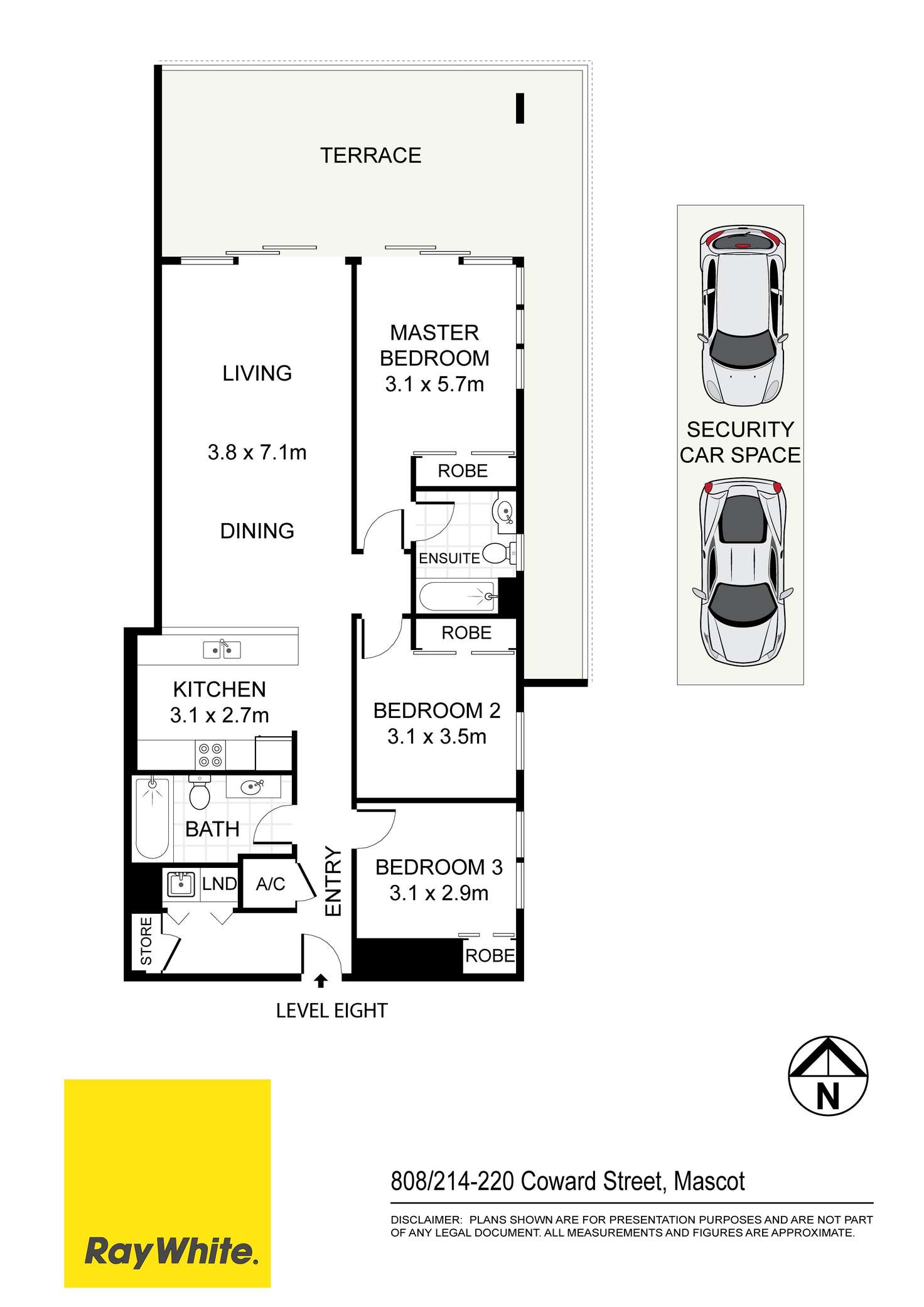 Floorplan of Homely apartment listing, 808/214-220 Coward Street, Mascot NSW 2020