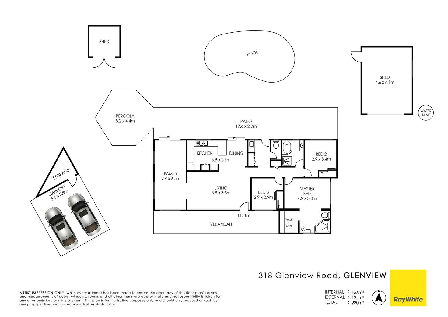 Floorplan of Homely house listing, 318 Glenview Road, Glenview QLD 4553