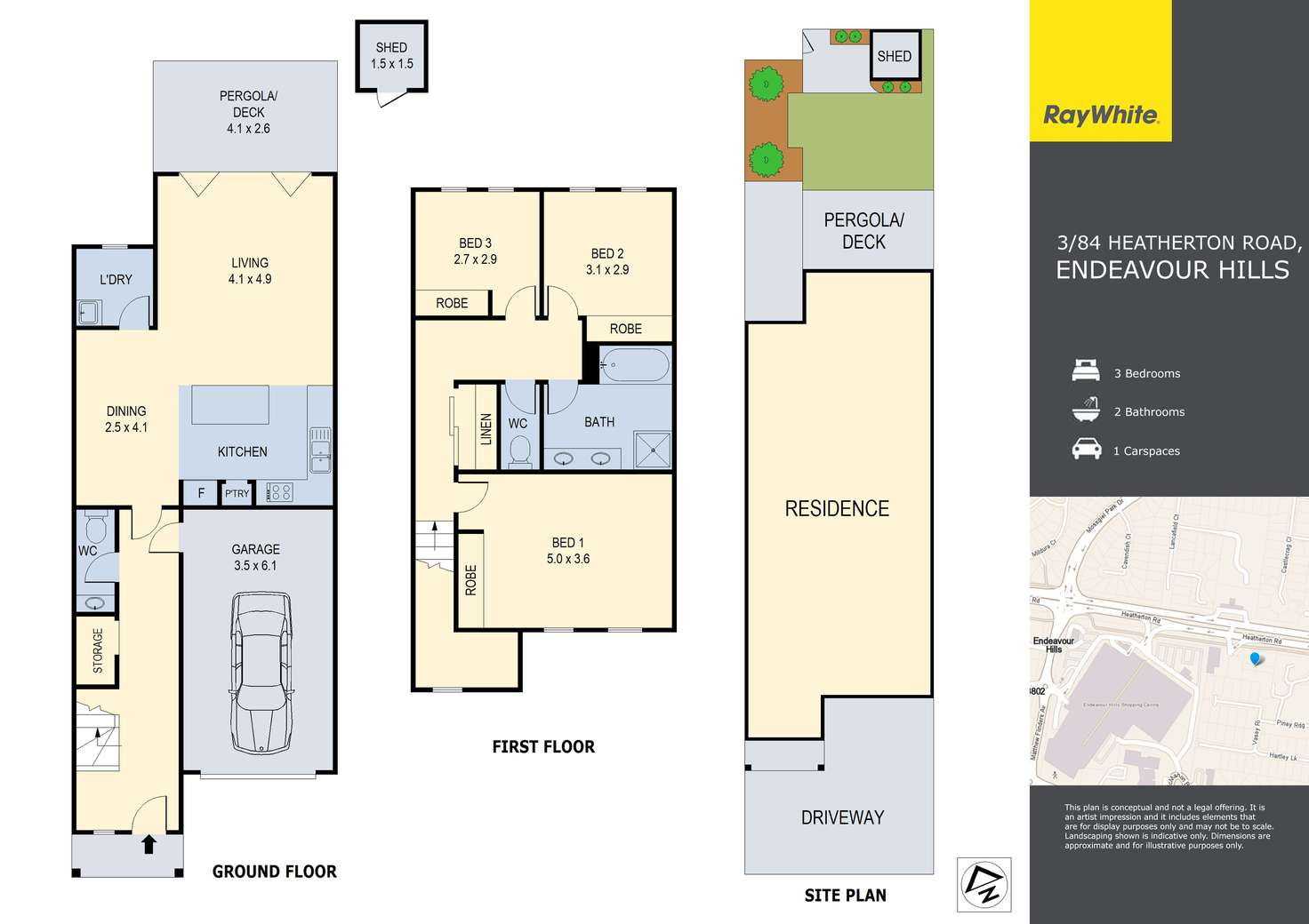 Floorplan of Homely unit listing, 3/84 Heatherton Road, Endeavour Hills VIC 3802