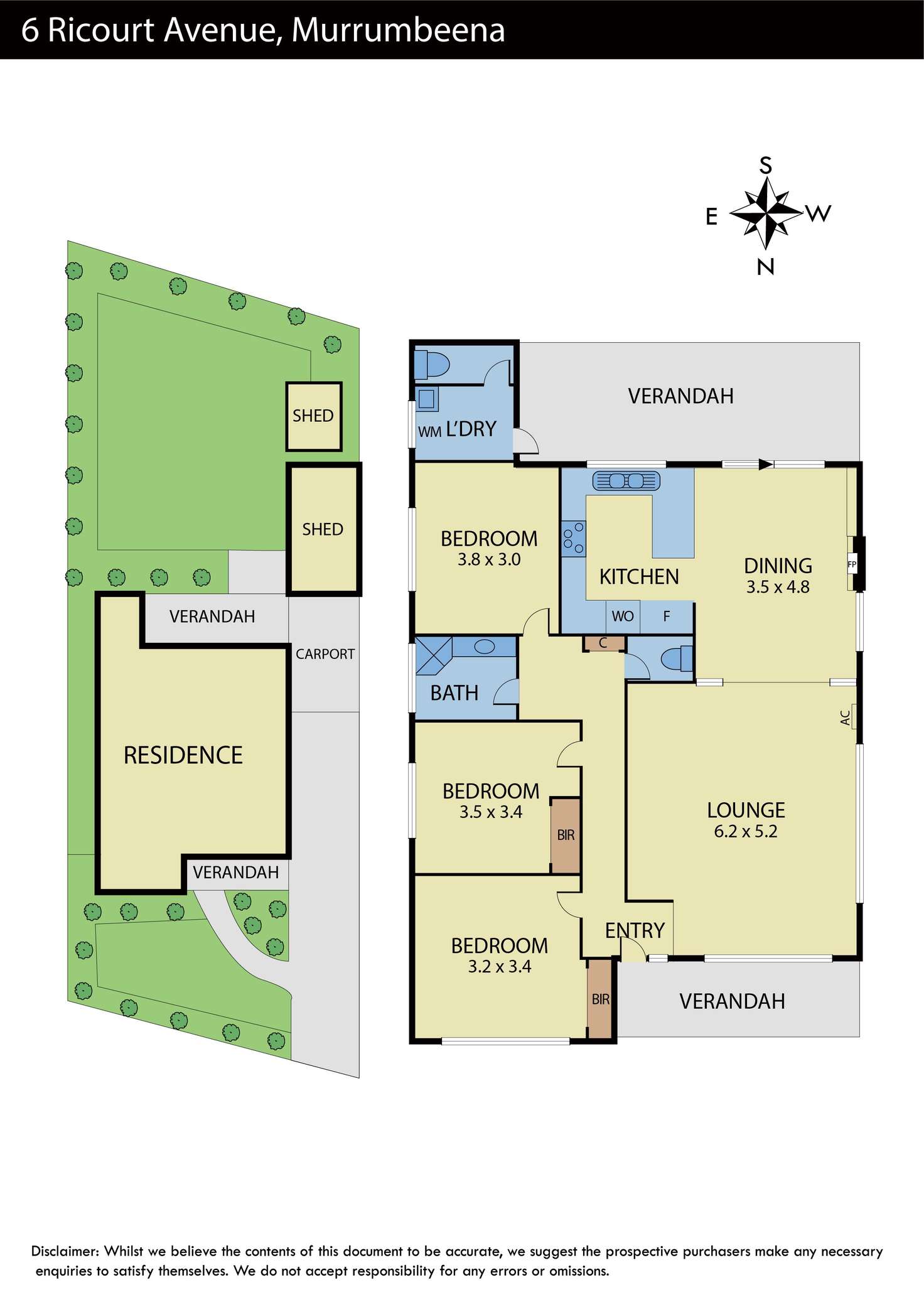 Floorplan of Homely house listing, 6 Ricourt Avenue, Murrumbeena VIC 3163