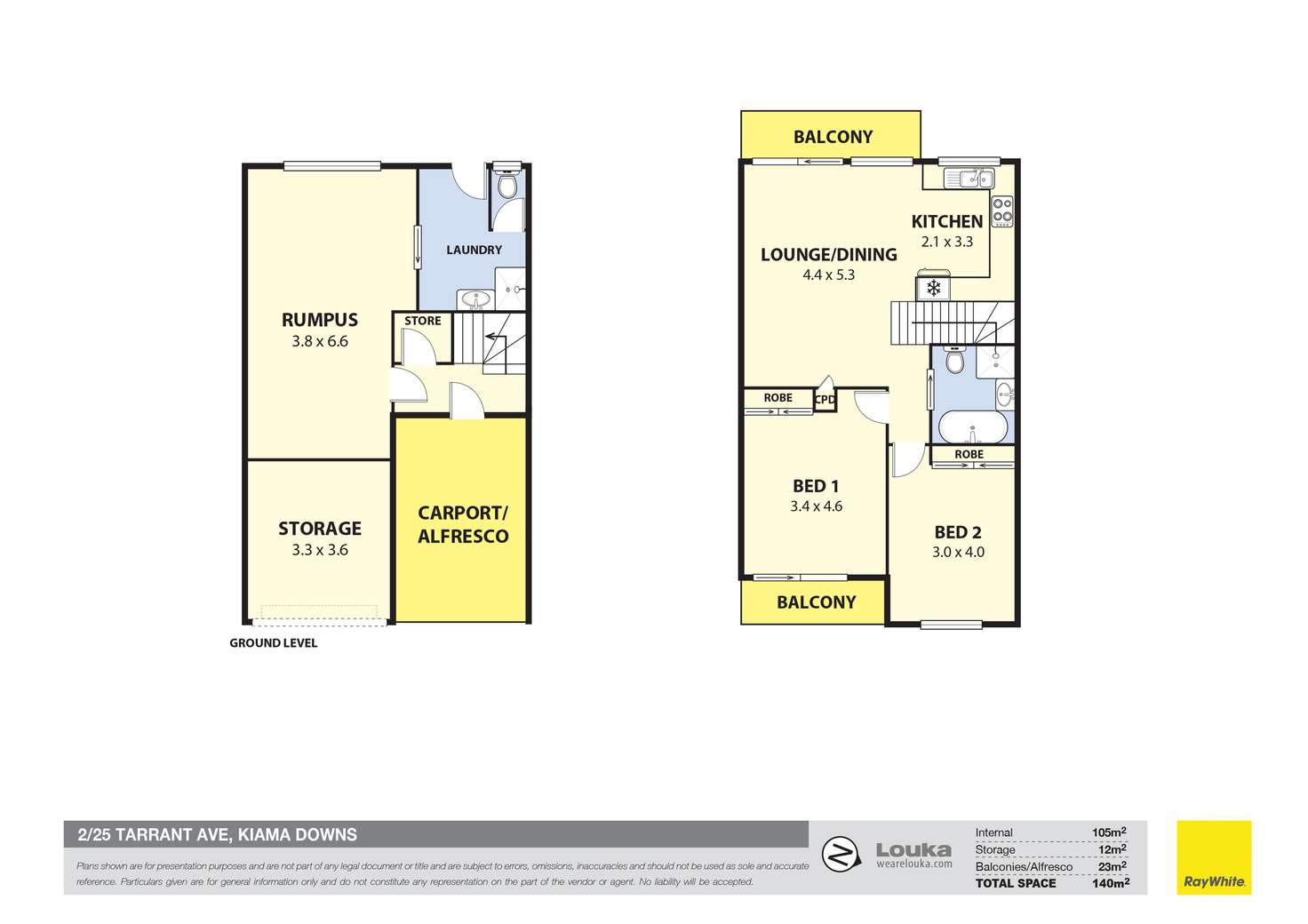 Floorplan of Homely townhouse listing, 2/25 Tarrant Avenue, Kiama Downs NSW 2533