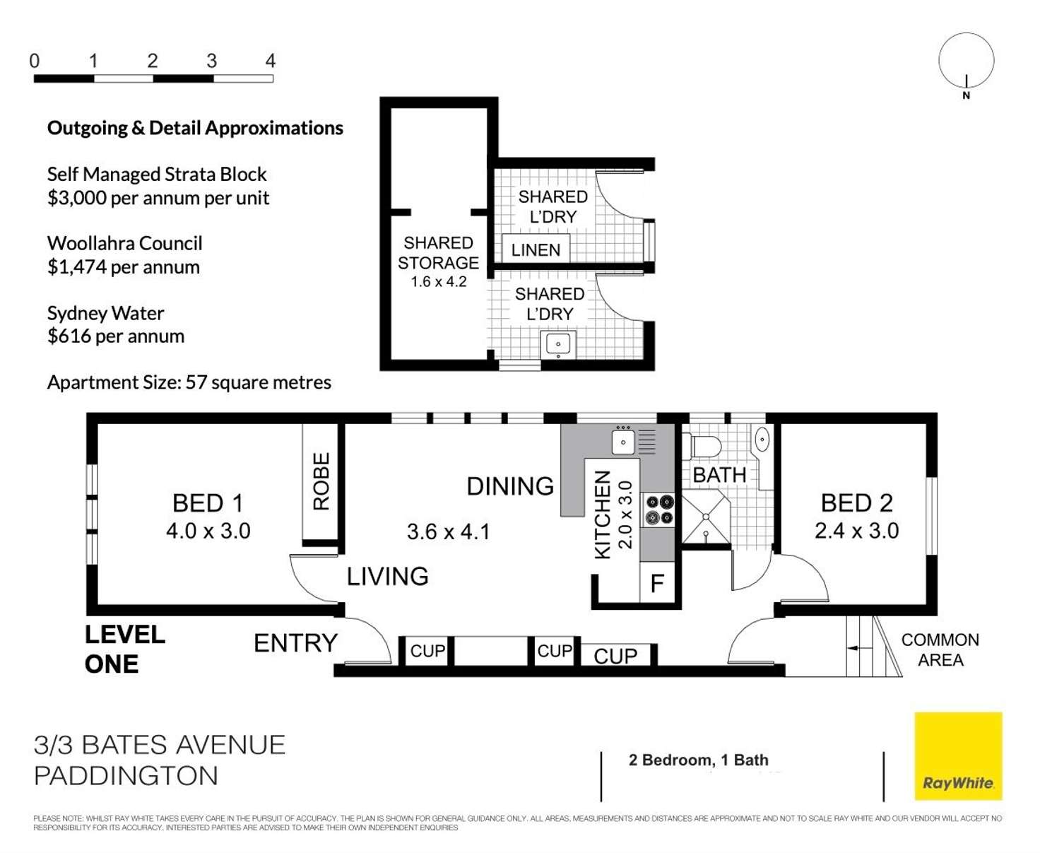 Floorplan of Homely apartment listing, 3/3 Bates Avenue, Paddington NSW 2021