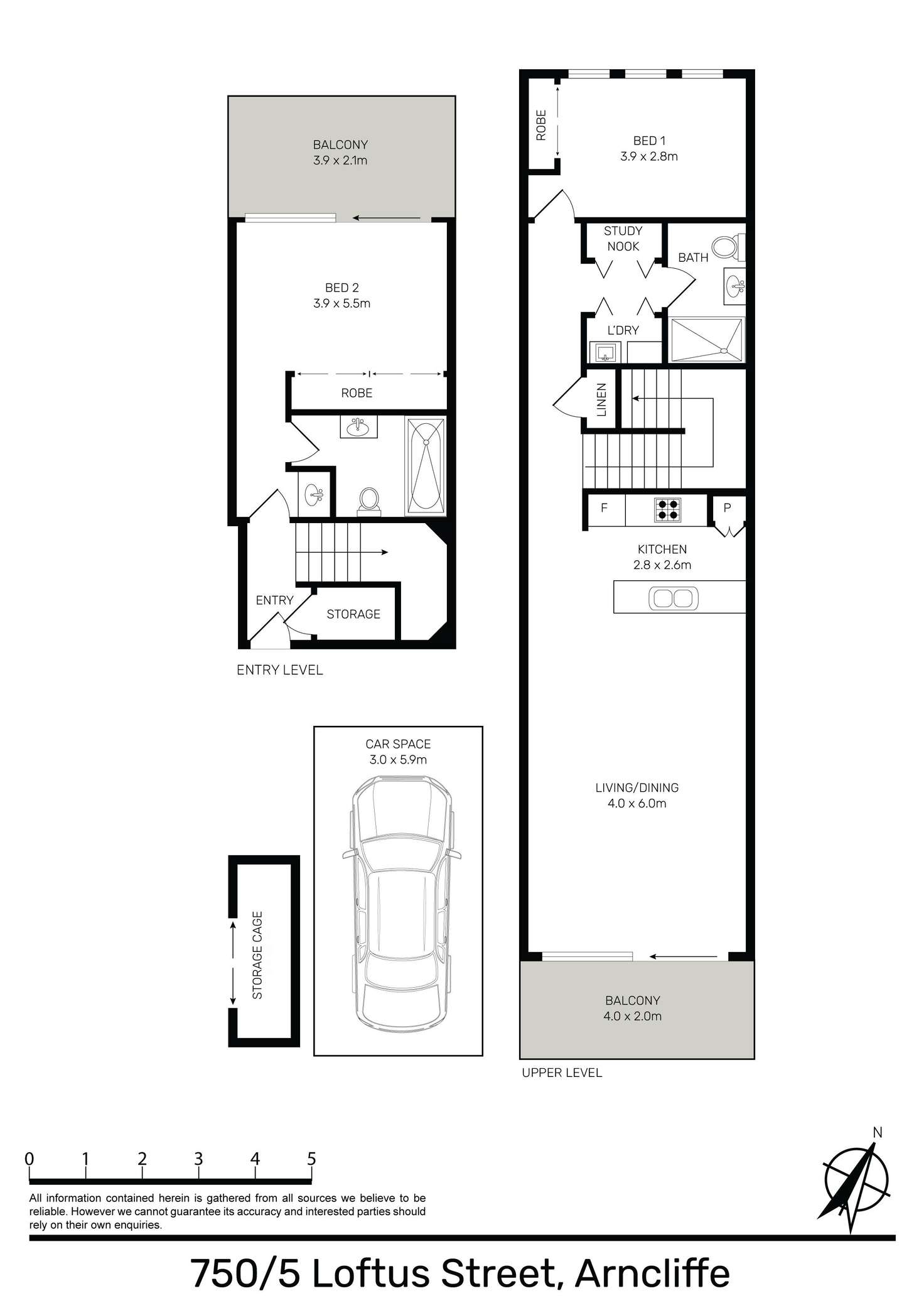 Floorplan of Homely apartment listing, 750/5 Loftus Street, Turrella NSW 2205
