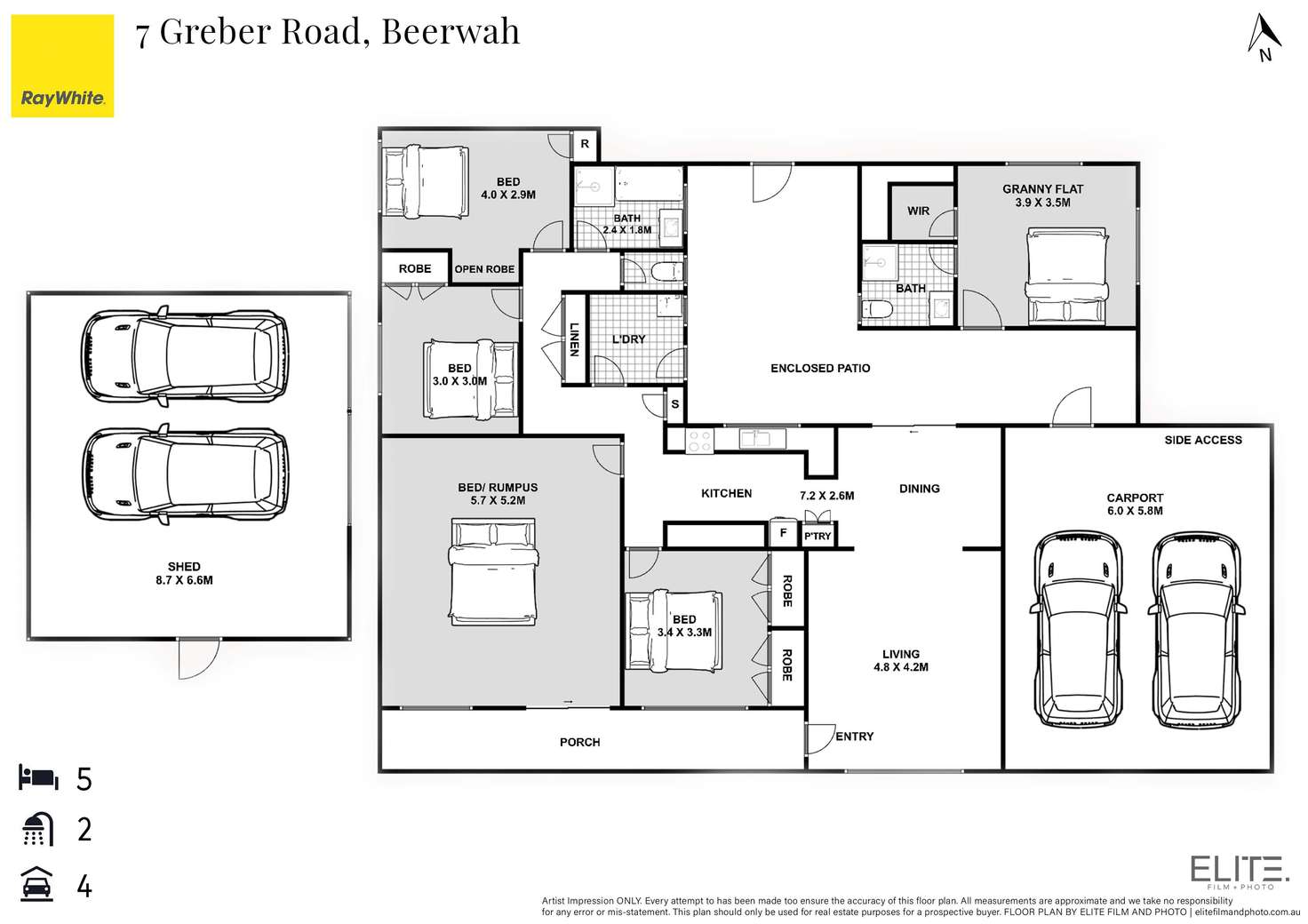Floorplan of Homely house listing, 7 Greber Road, Beerwah QLD 4519