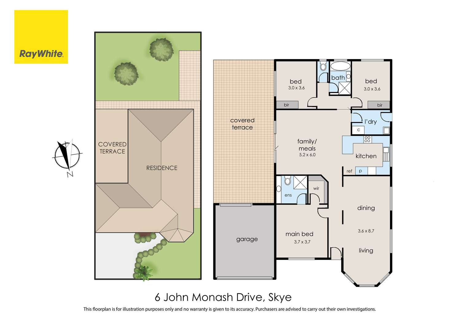 Floorplan of Homely house listing, 6 John Monash Drive, Skye VIC 3977