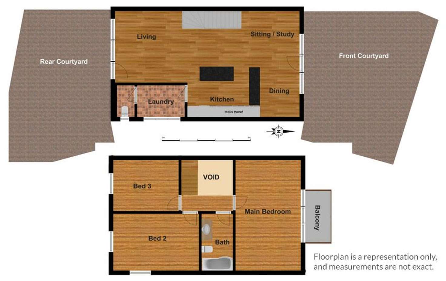 Floorplan of Homely townhouse listing, 5/5 Fortescue Street, East Fremantle WA 6158