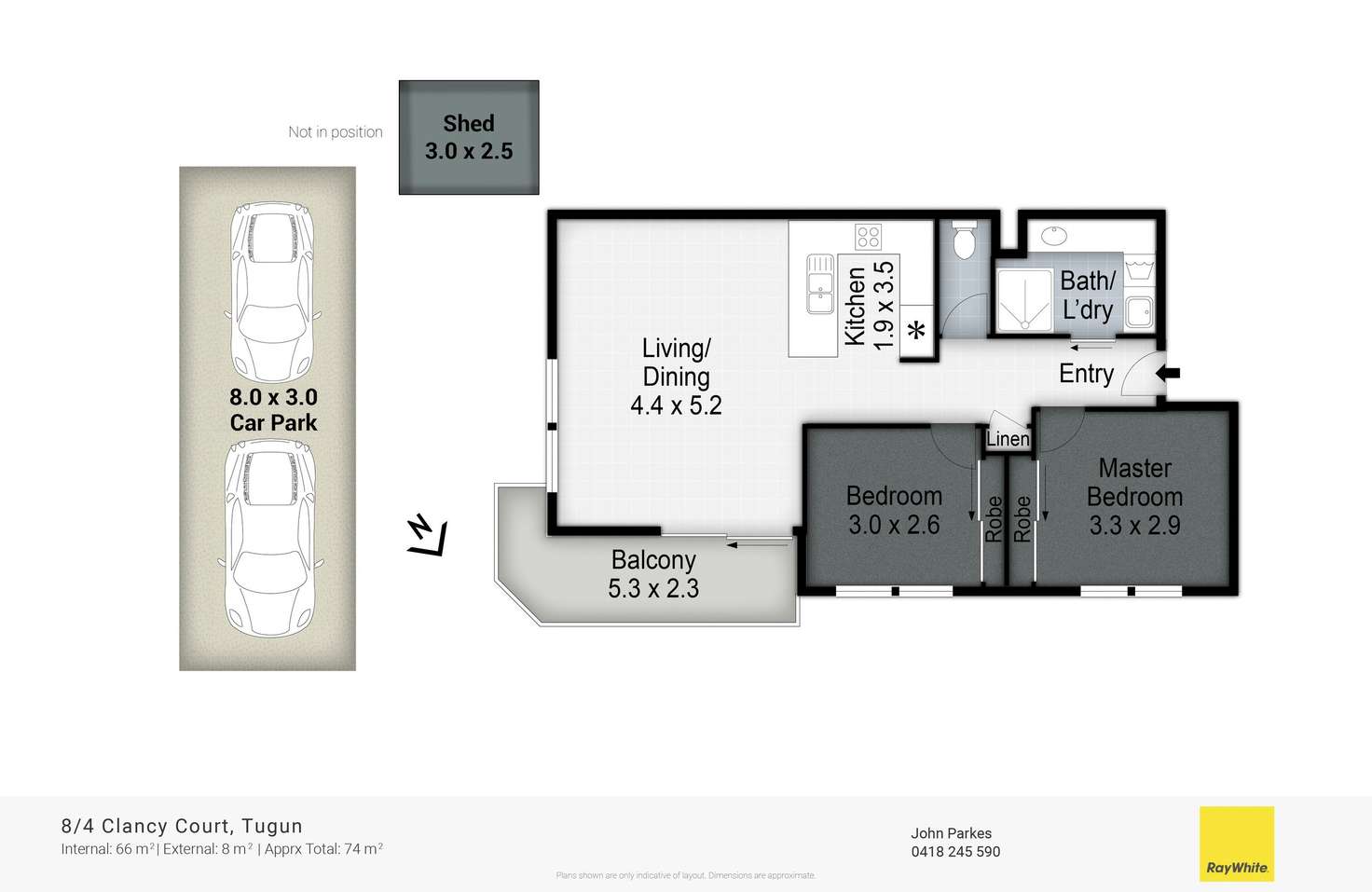 Floorplan of Homely unit listing, 8/4 Clancy Court, Tugun QLD 4224