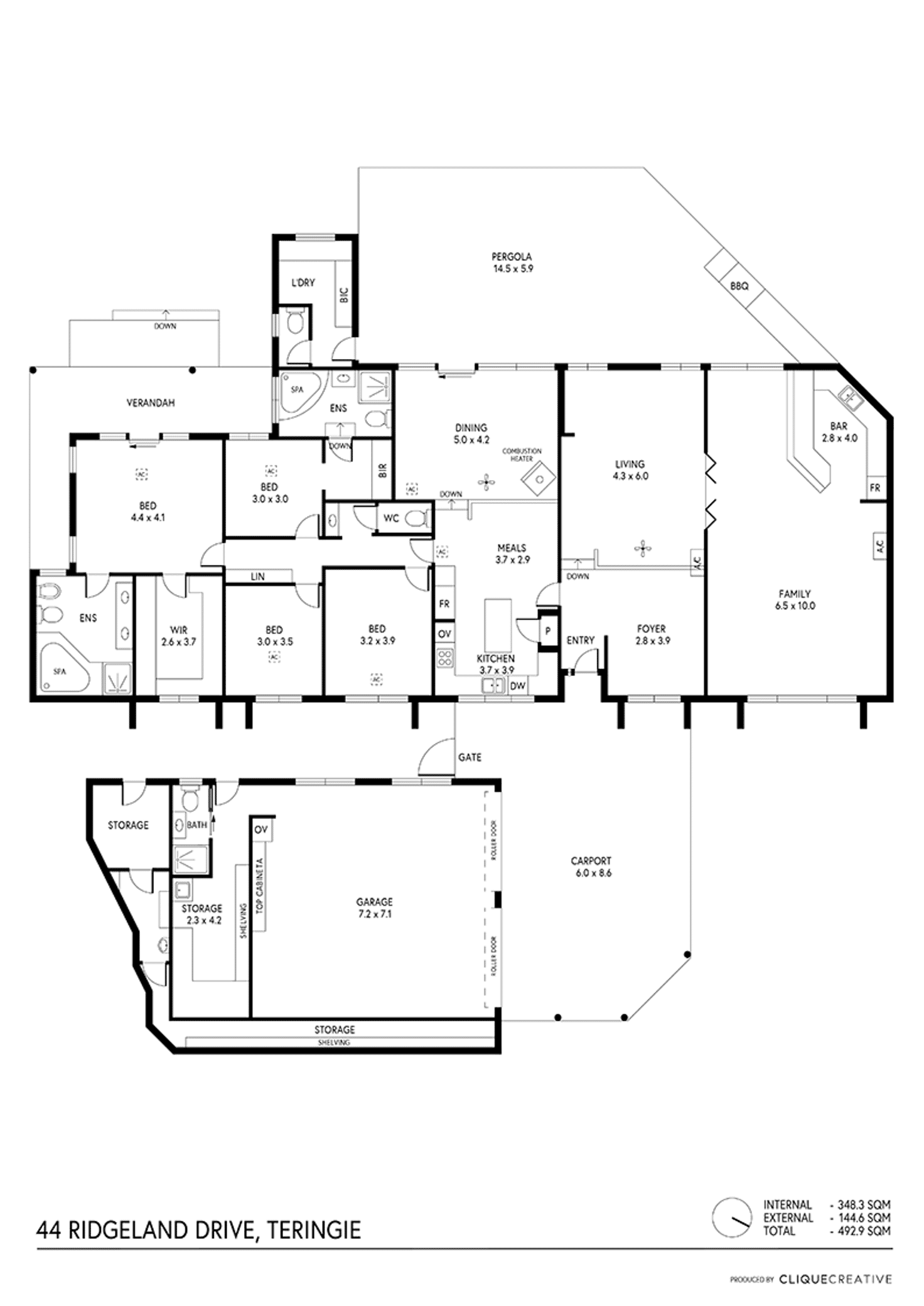 Floorplan of Homely house listing, 44 Ridgeland Drive, Teringie SA 5072