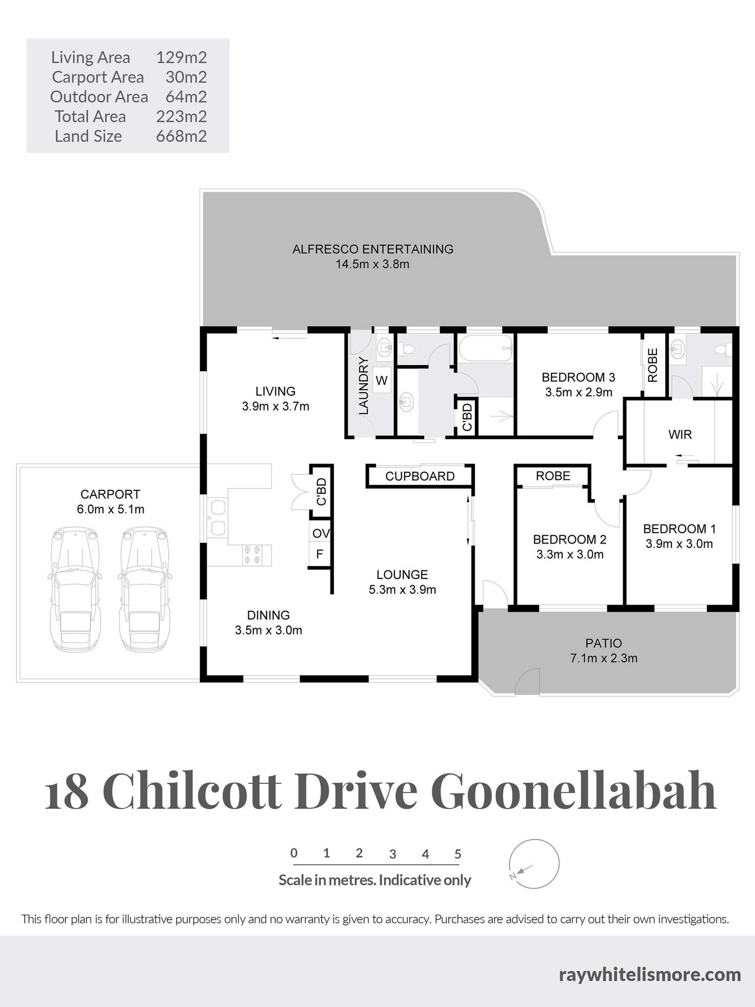 Floorplan of Homely house listing, 18 Chilcott Drive, Goonellabah NSW 2480