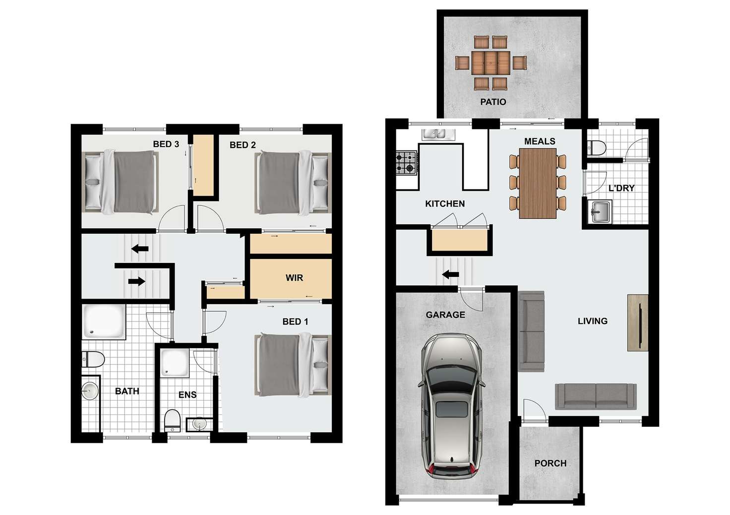 Floorplan of Homely townhouse listing, 7/19 Flower Place, Richlands QLD 4077