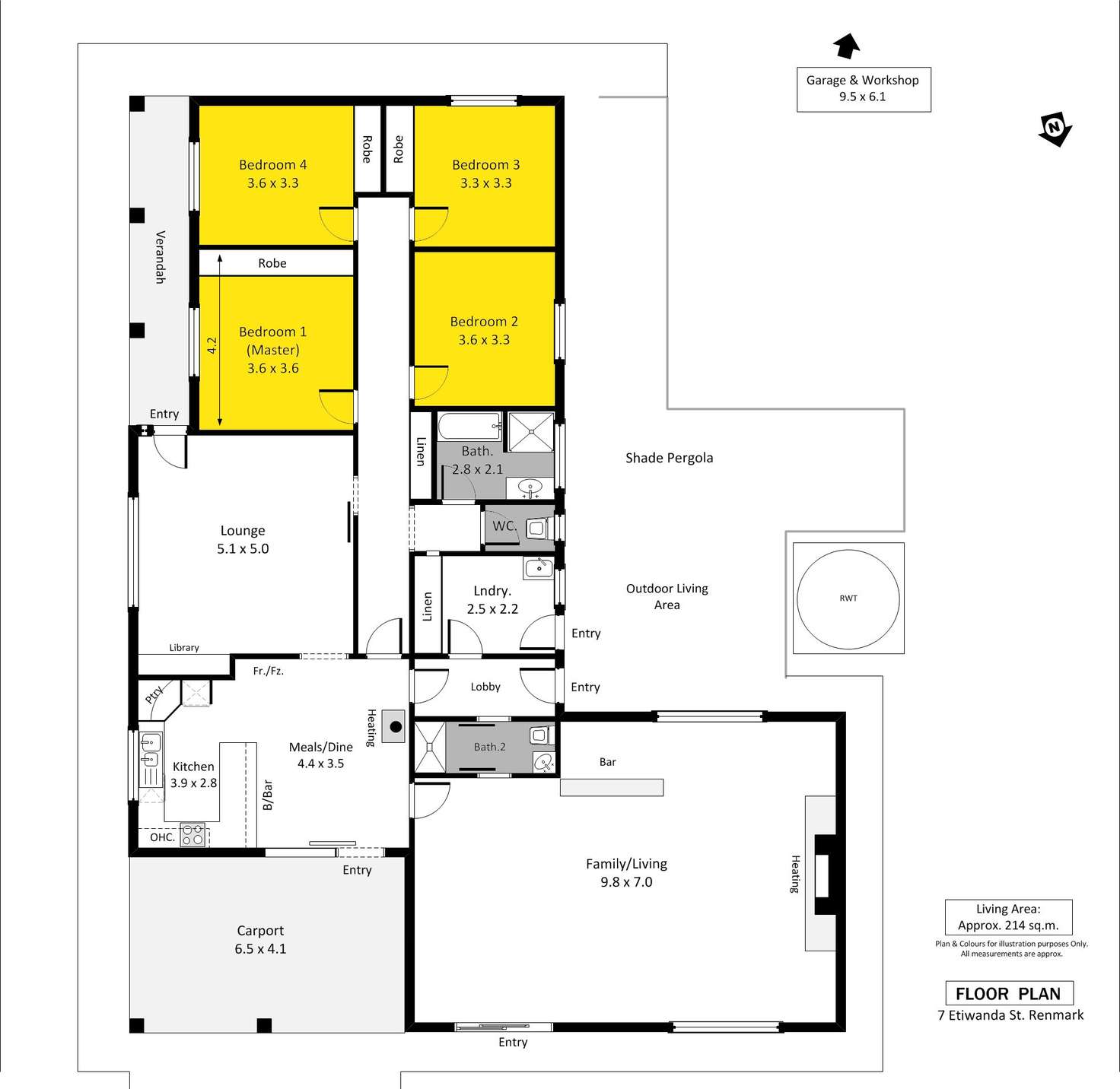 Floorplan of Homely house listing, 7 Etiwanda Street, Renmark SA 5341