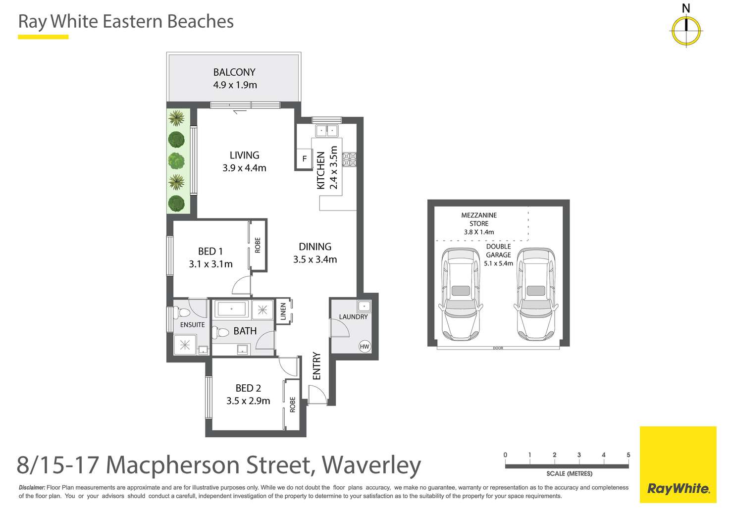 Floorplan of Homely apartment listing, 8/15-17 Macpherson Street, Waverley NSW 2024