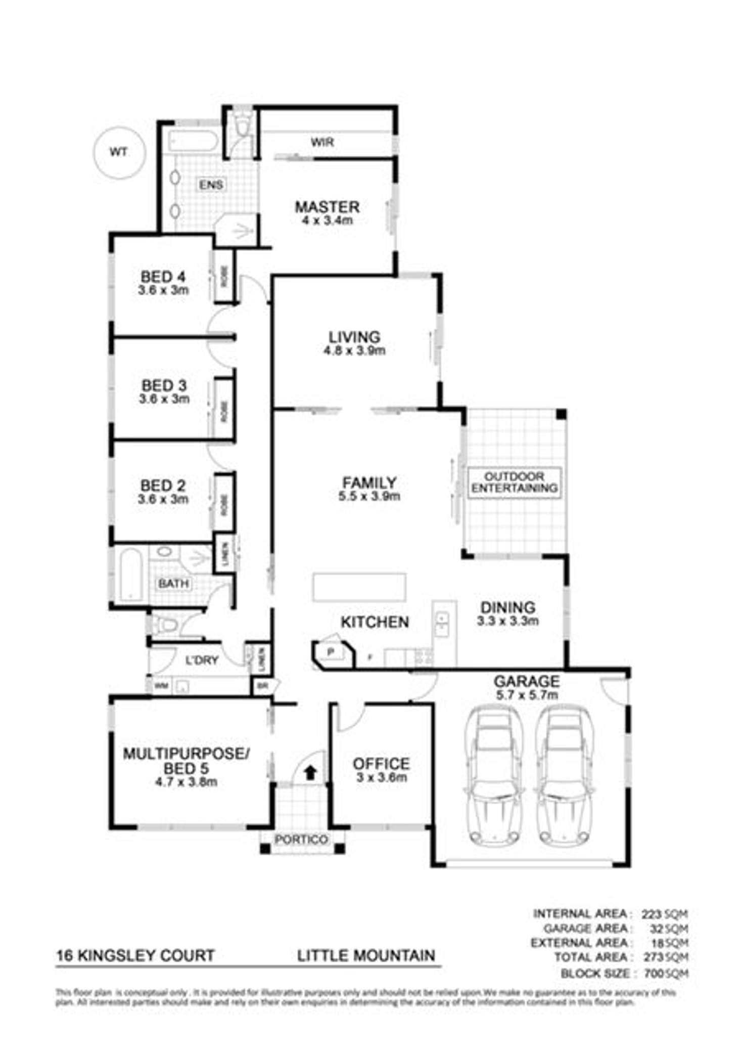 Floorplan of Homely house listing, 16 Kingsley Court, Little Mountain QLD 4551