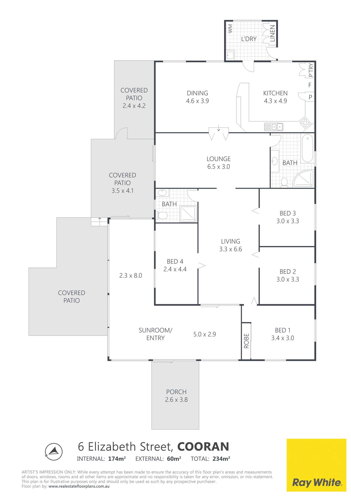 Floorplan of Homely house listing, 6 Elizabeth Street, Cooran QLD 4569