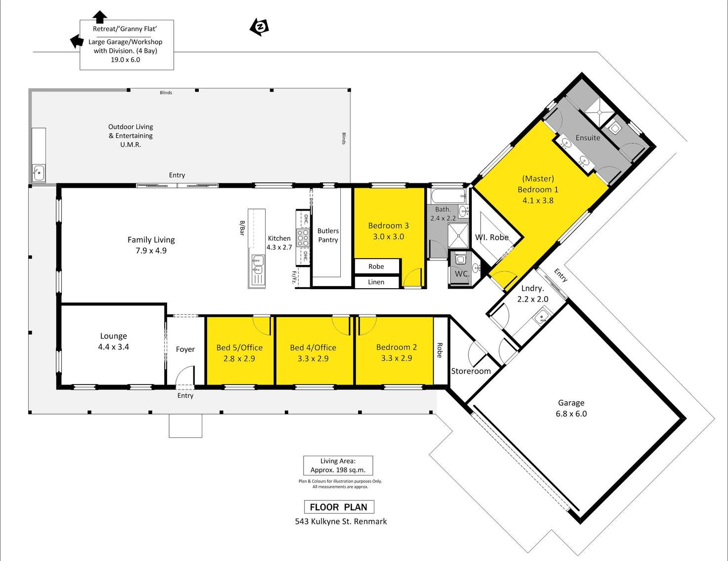 Floorplan of Homely house listing, 543 Kulkyne Street, Renmark SA 5341