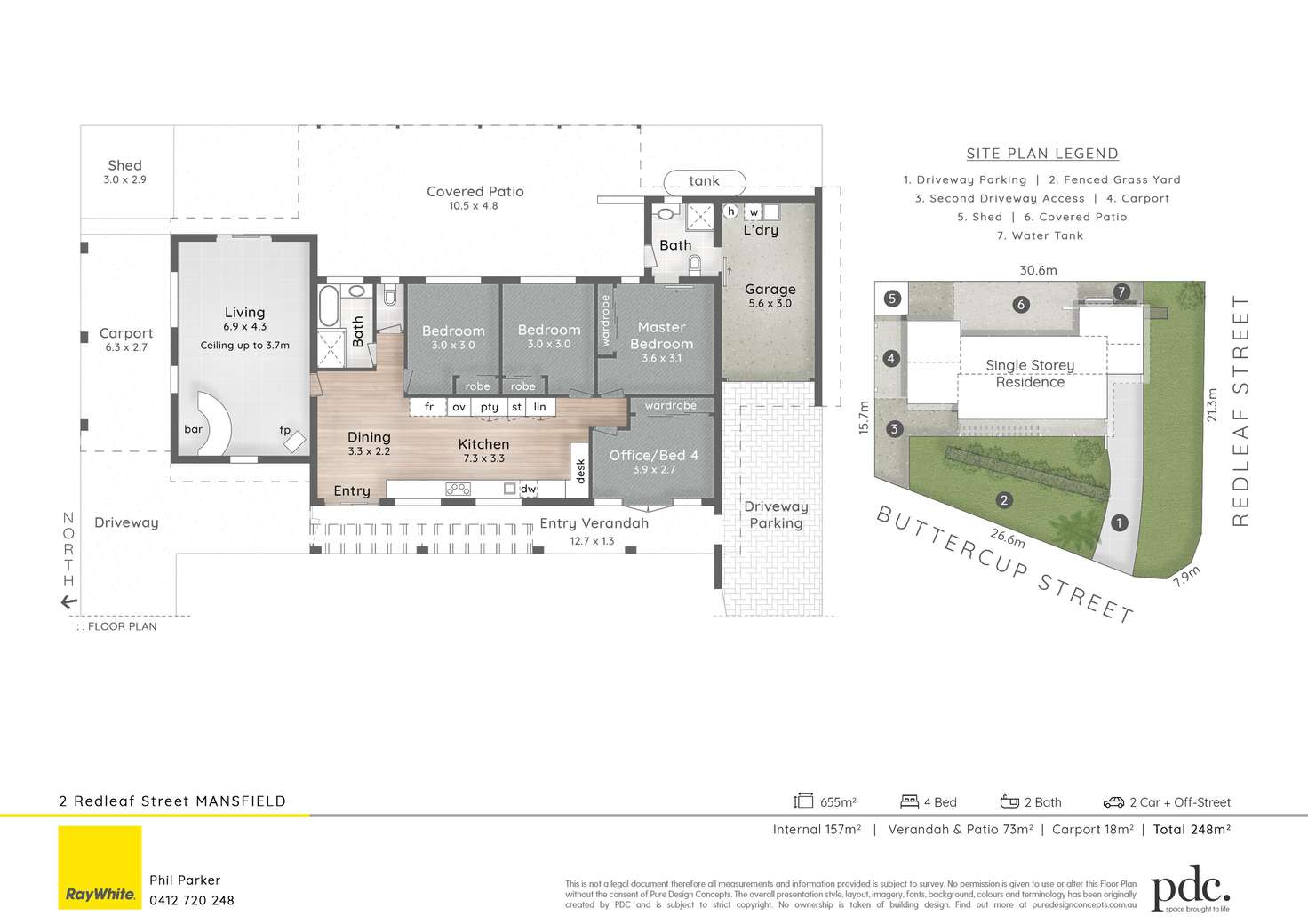Floorplan of Homely house listing, 2 Redleaf Street, Mansfield QLD 4122