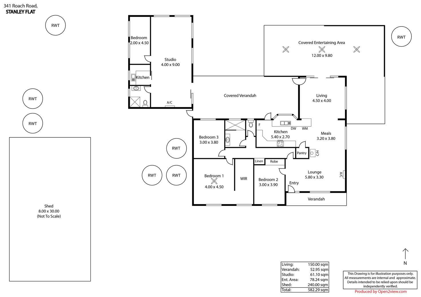 Floorplan of Homely house listing, 341 Roach Road, Clare SA 5453