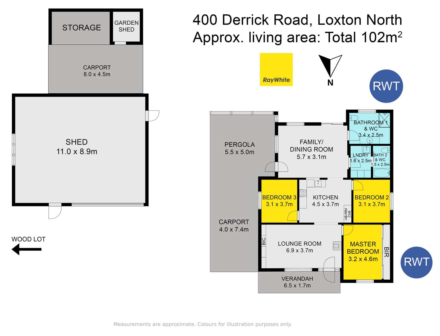 Floorplan of Homely house listing, 400 Derrick Road, Loxton North SA 5333