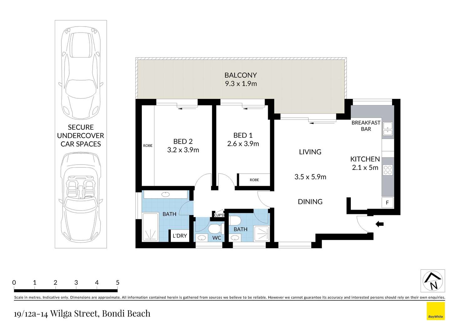 Floorplan of Homely apartment listing, 19/12-14 Wilga Street, Bondi Beach NSW 2026