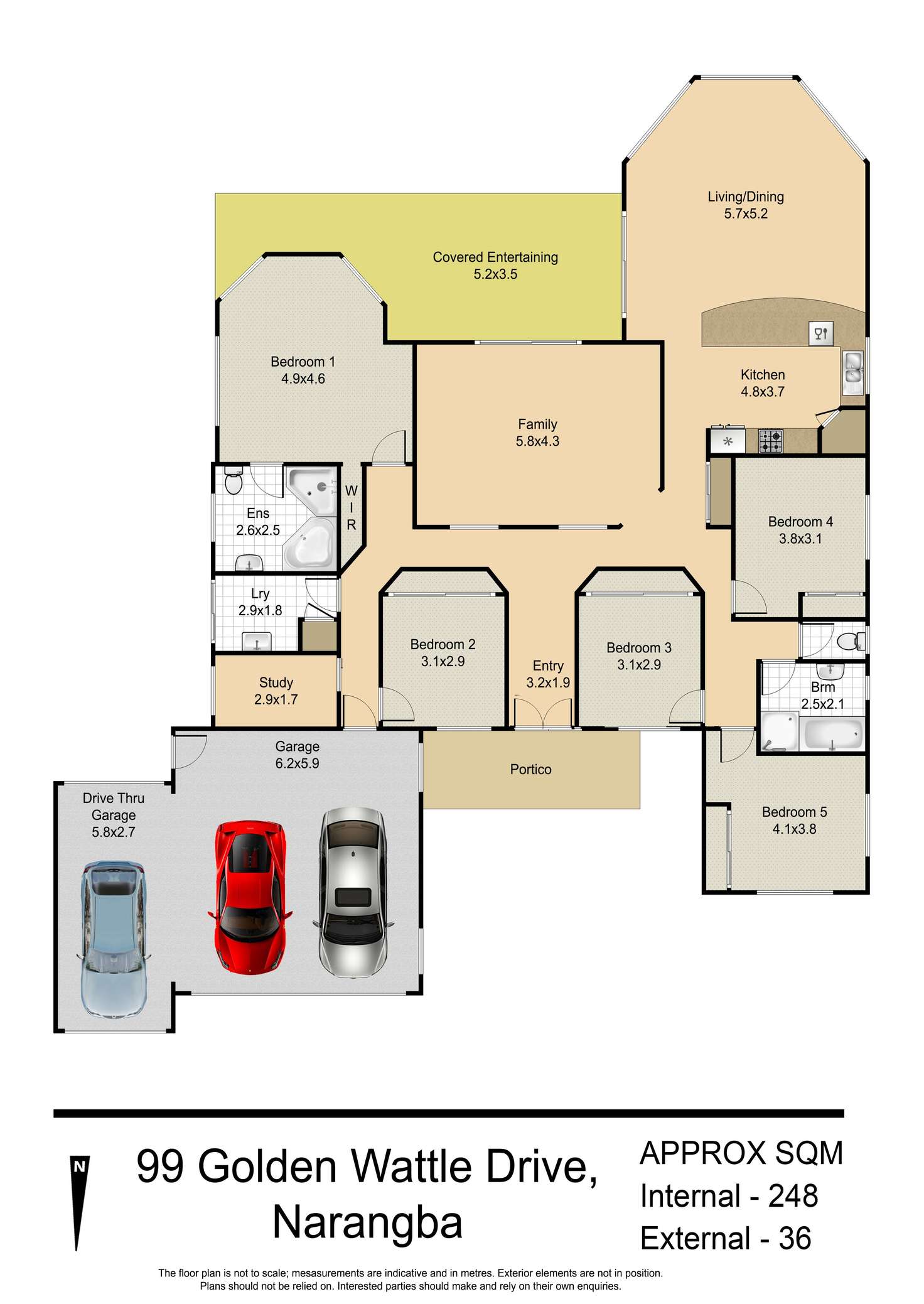 Floorplan of Homely house listing, 99 Golden Wattle Drive, Narangba QLD 4504