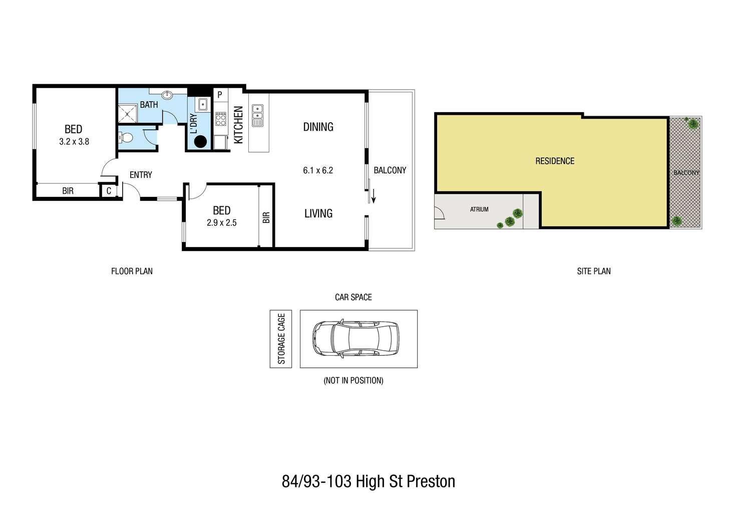 Floorplan of Homely apartment listing, 84/93-103 High Street, Preston VIC 3072