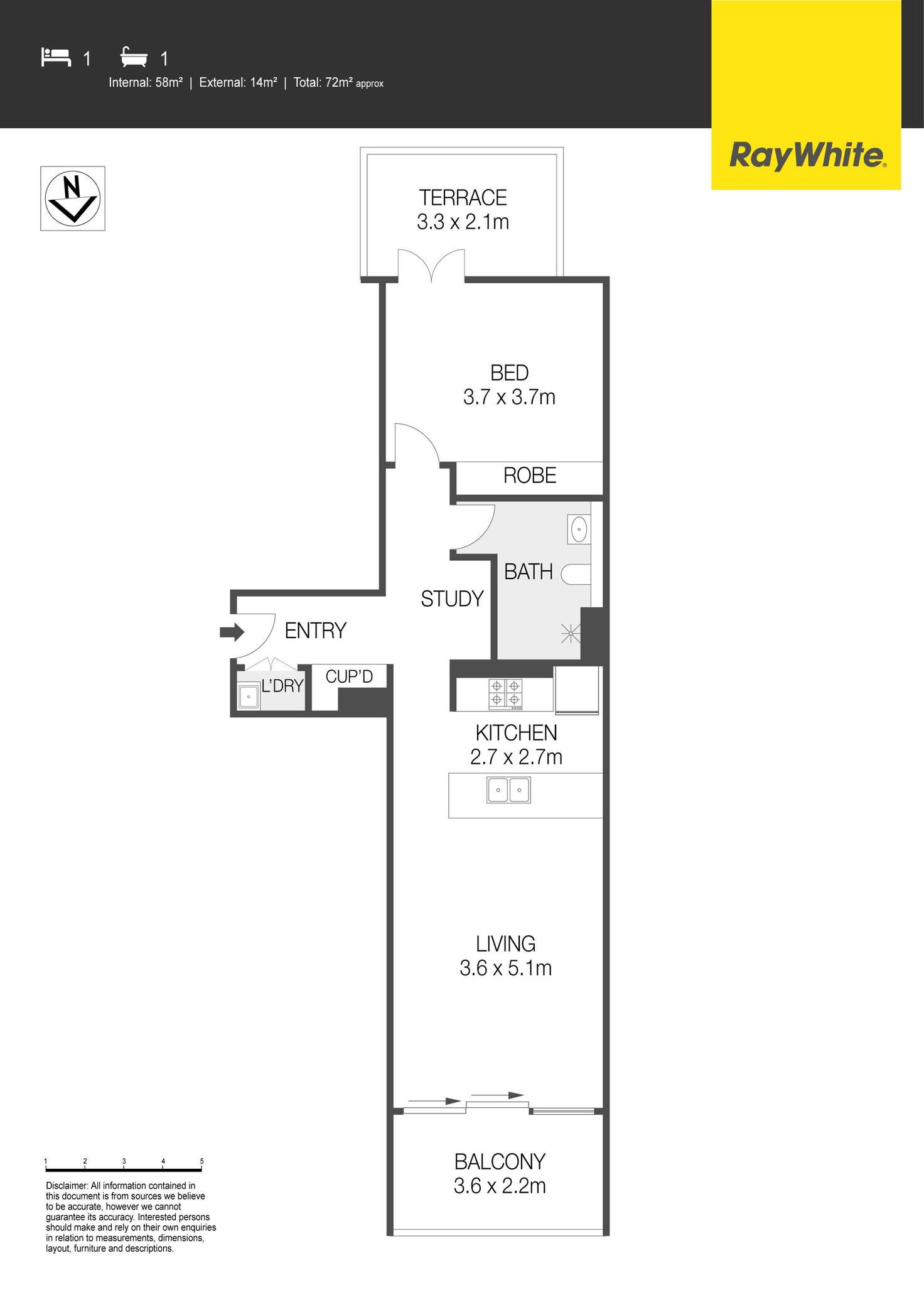 Floorplan of Homely apartment listing, 11/1 Kerridge Street, Kingston ACT 2604
