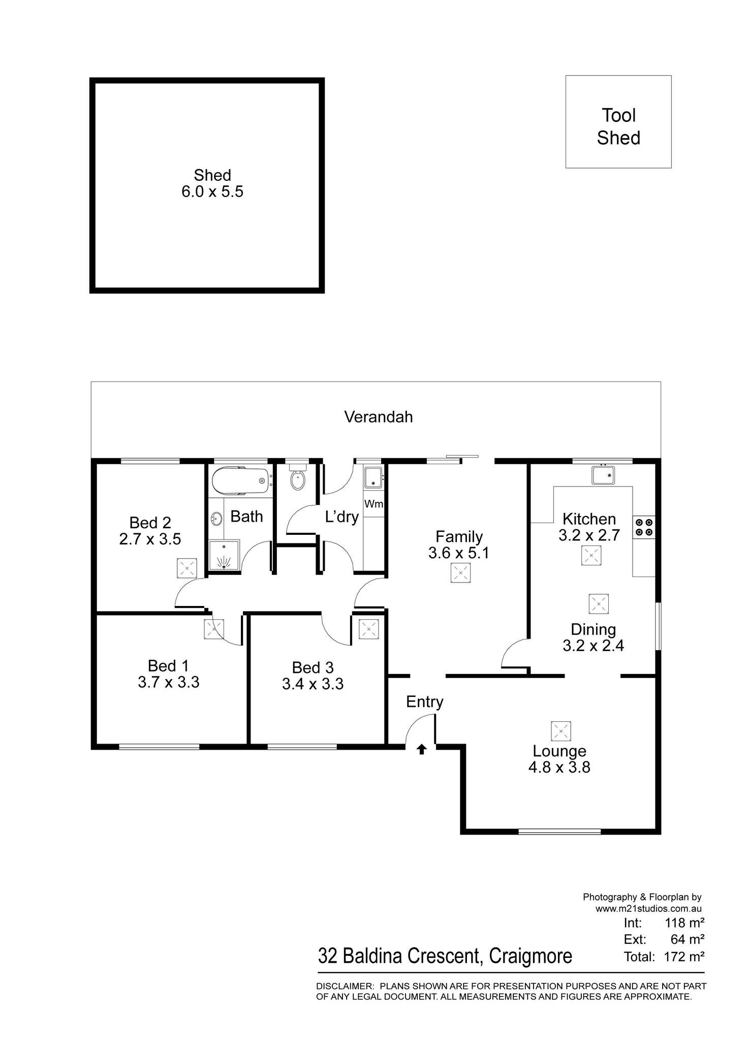 Floorplan of Homely house listing, 32 Baldina Crescent, Craigmore SA 5114