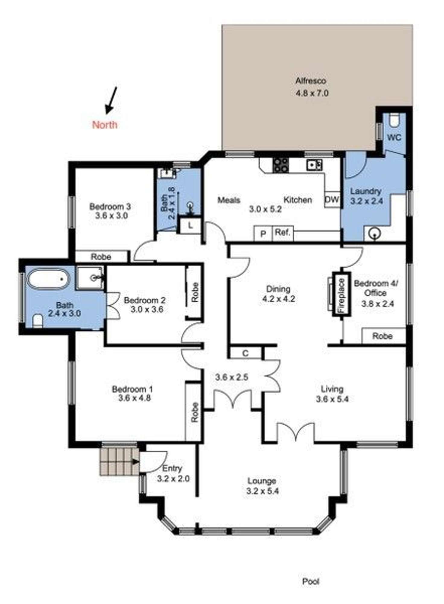 Floorplan of Homely house listing, 21 John Street, Wallsend NSW 2287