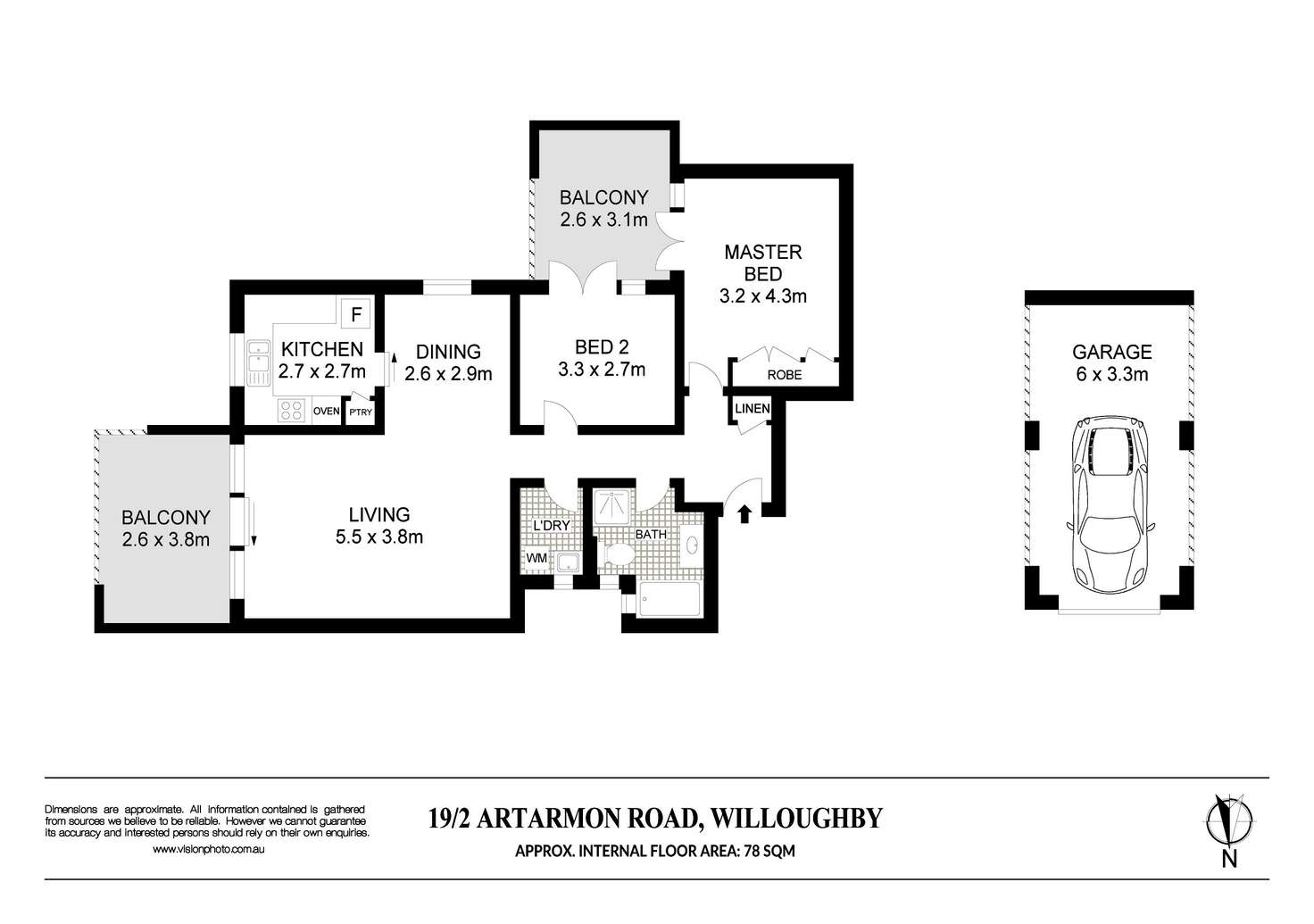 Floorplan of Homely apartment listing, 19/2 Artarmon Road, Willoughby NSW 2068