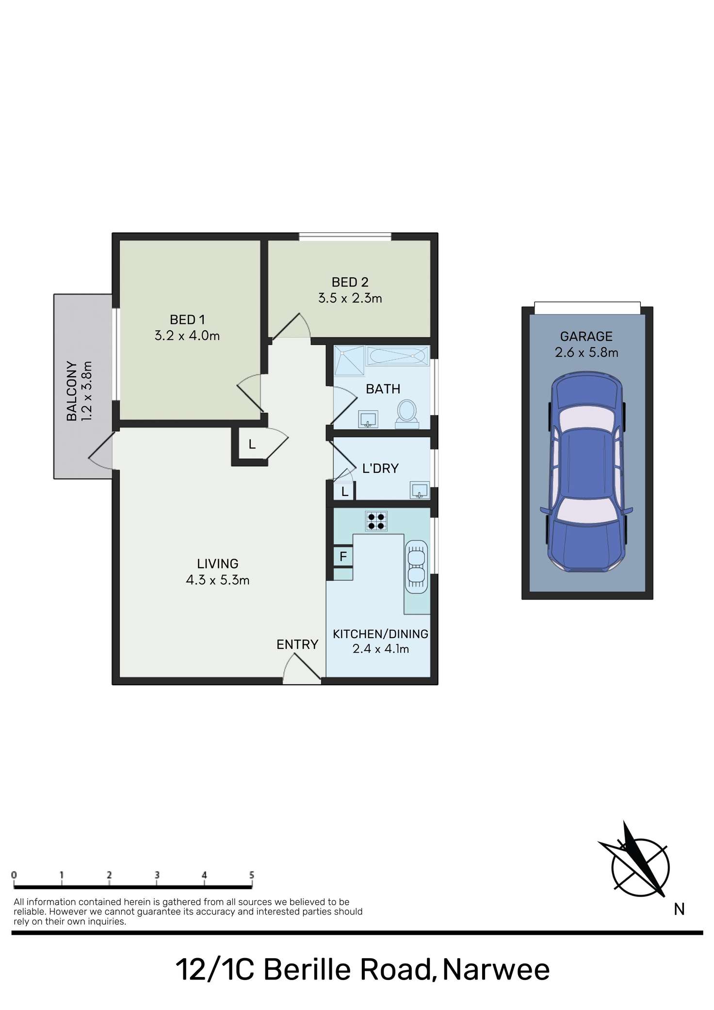 Floorplan of Homely unit listing, 12/1c Berrille Road, Narwee NSW 2209