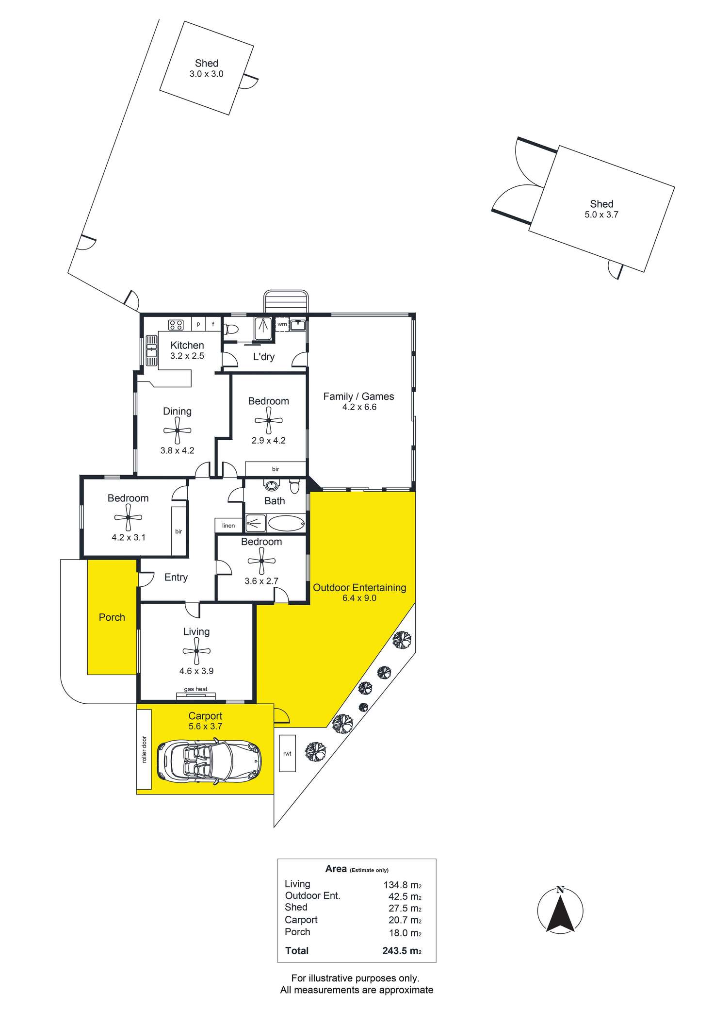 Floorplan of Homely house listing, 1 Romsey Grove, Melrose Park SA 5039