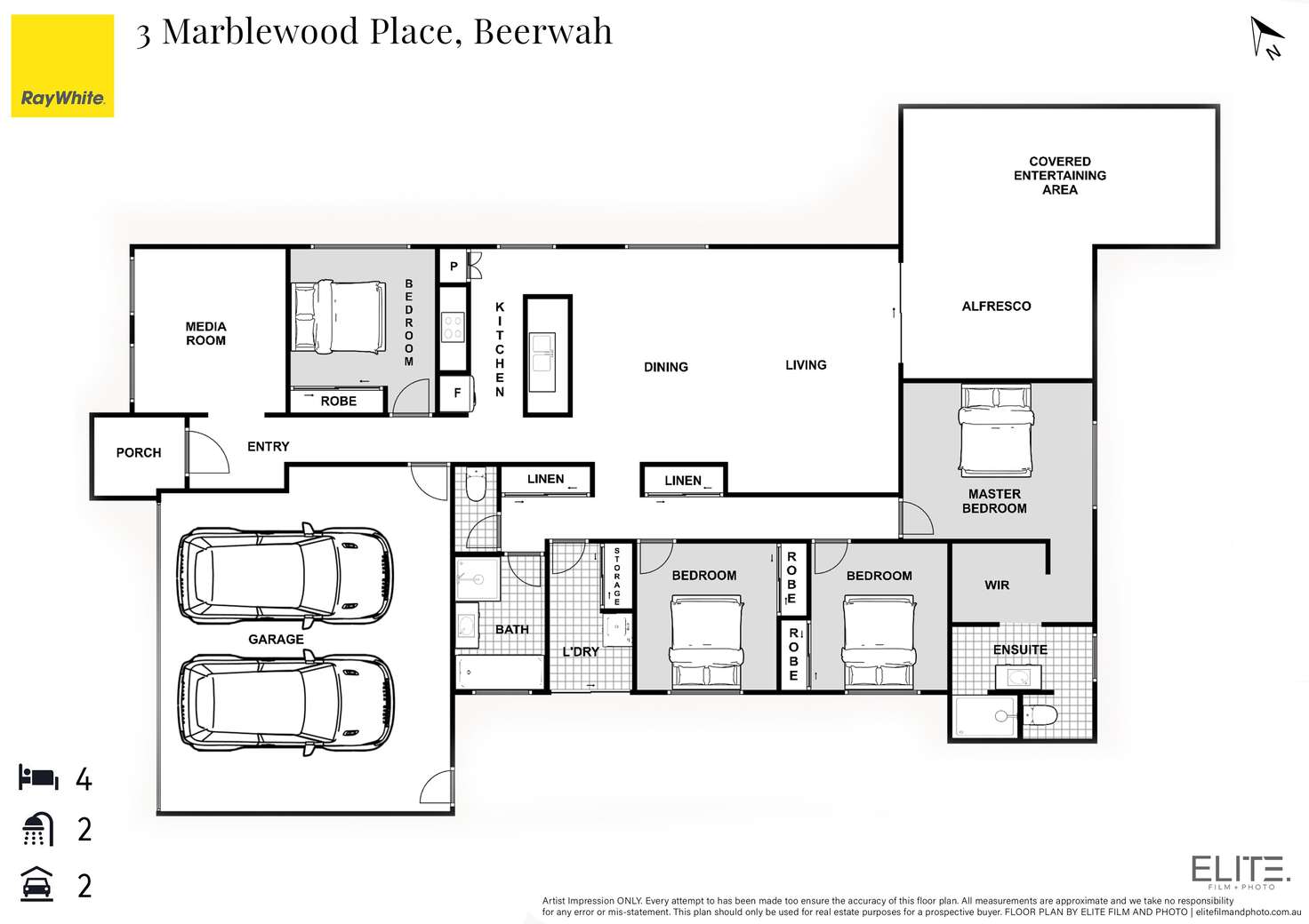 Floorplan of Homely house listing, 3 Marblewood Place, Beerwah QLD 4519