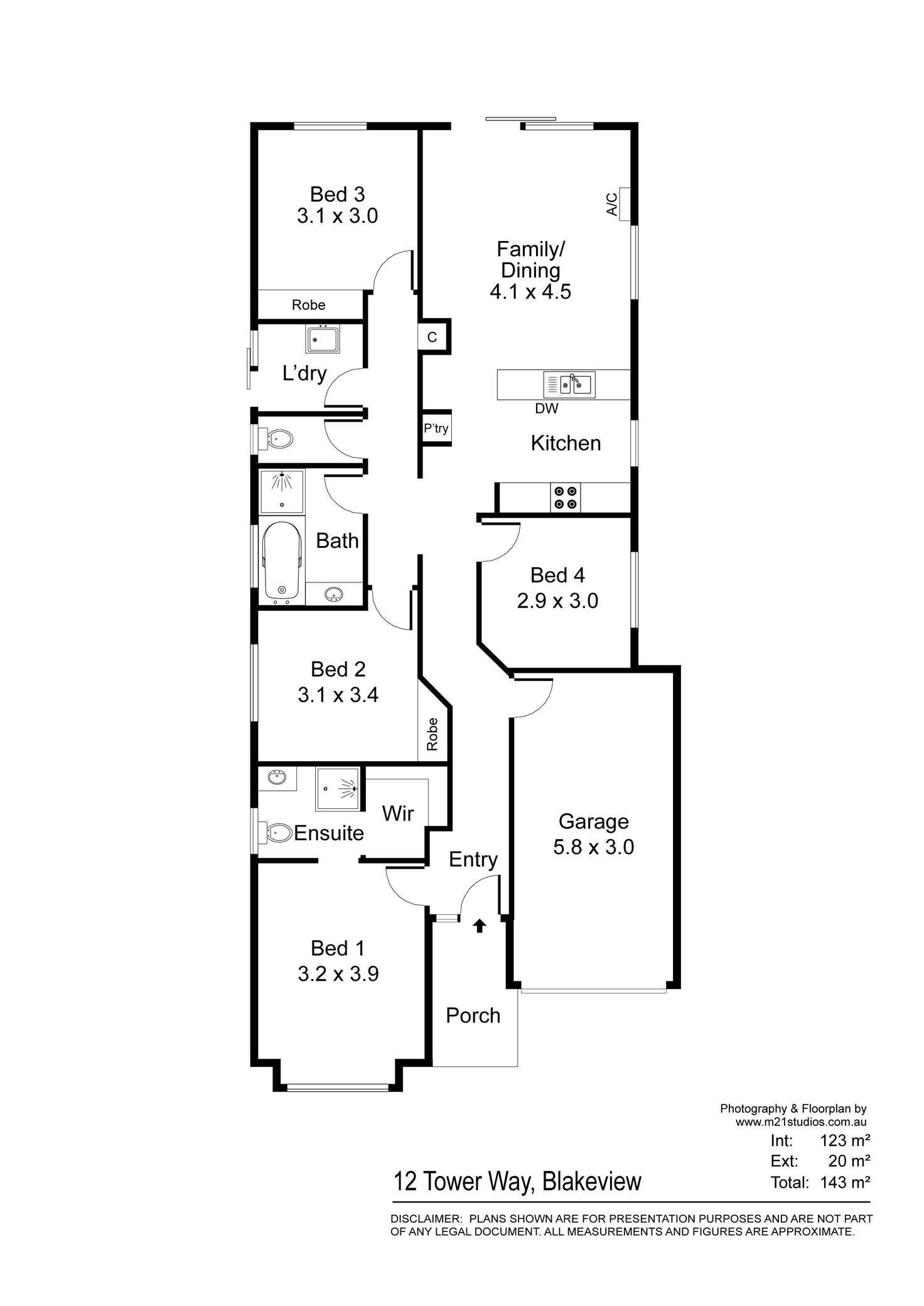 Floorplan of Homely house listing, 12 Tower Way, Blakeview SA 5114